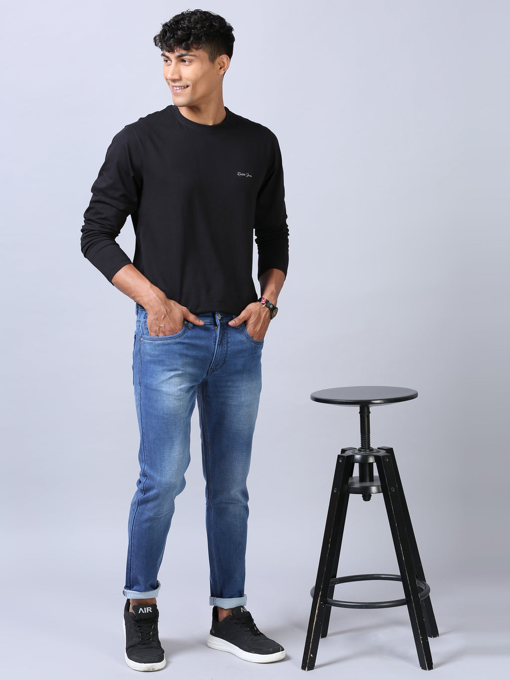 Ankle Fit Jeans - Ice Blue