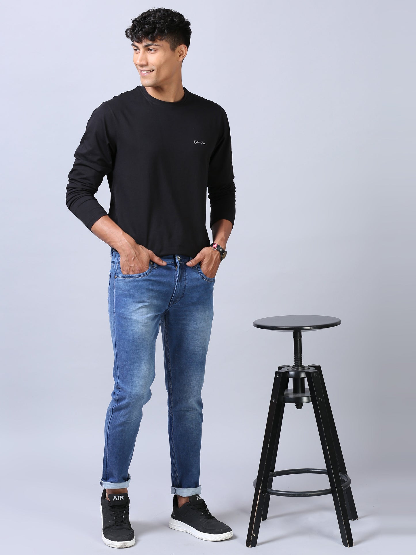 Ankle Fit Jeans - Ice Blue