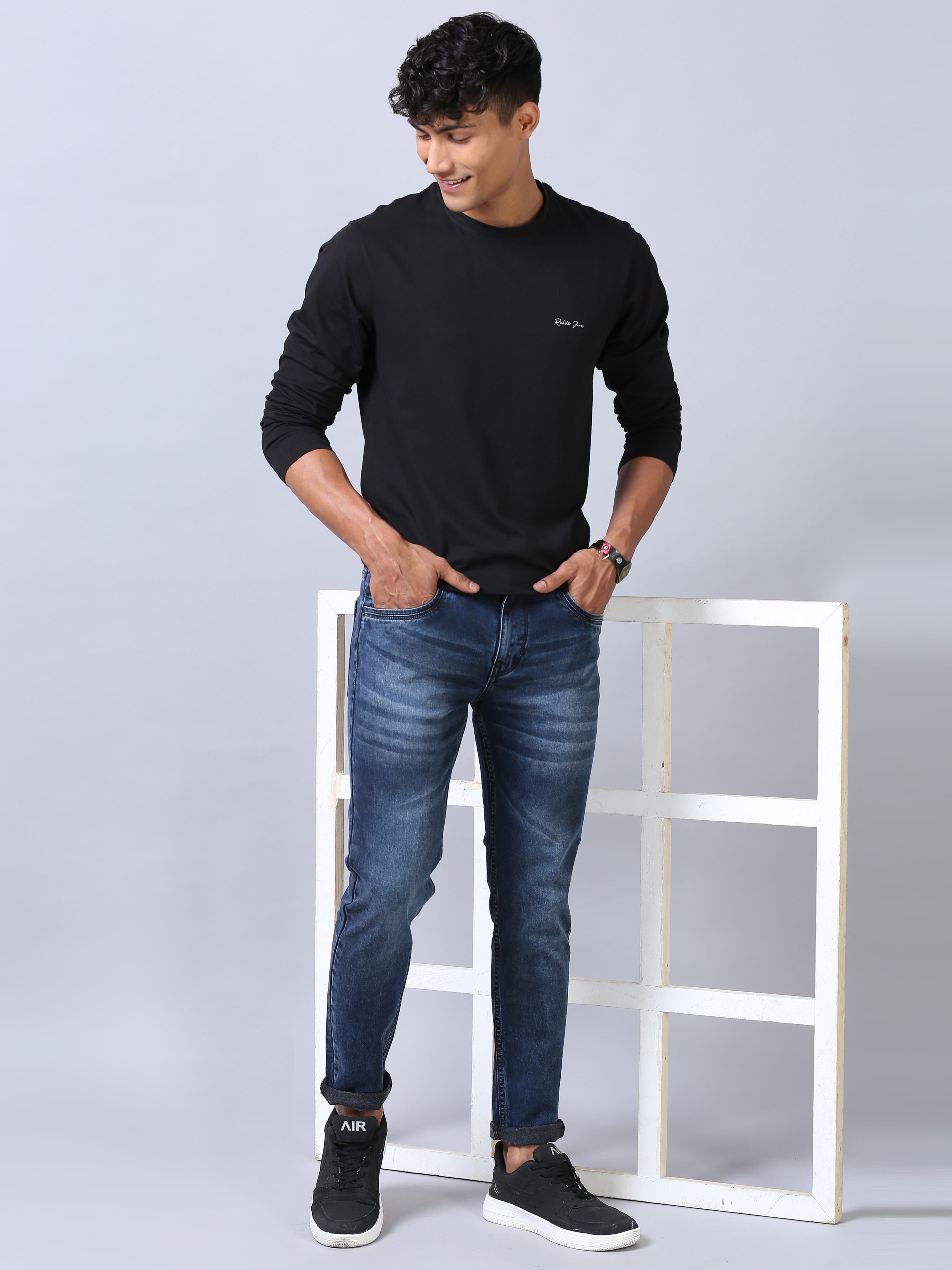 Ankle Fit Jeans - Ocean Blue