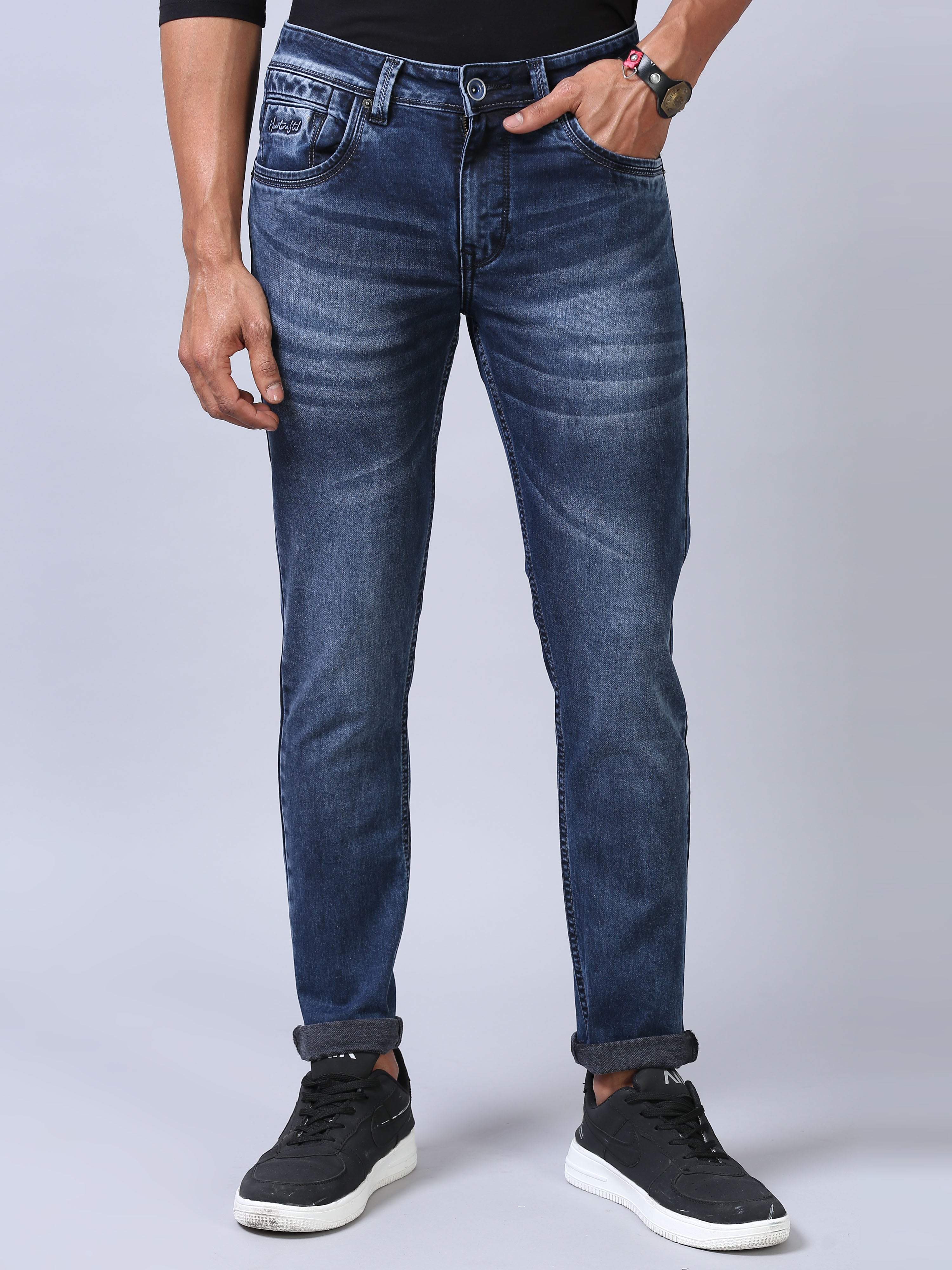 Ankle Fit Jeans - Ocean Blue