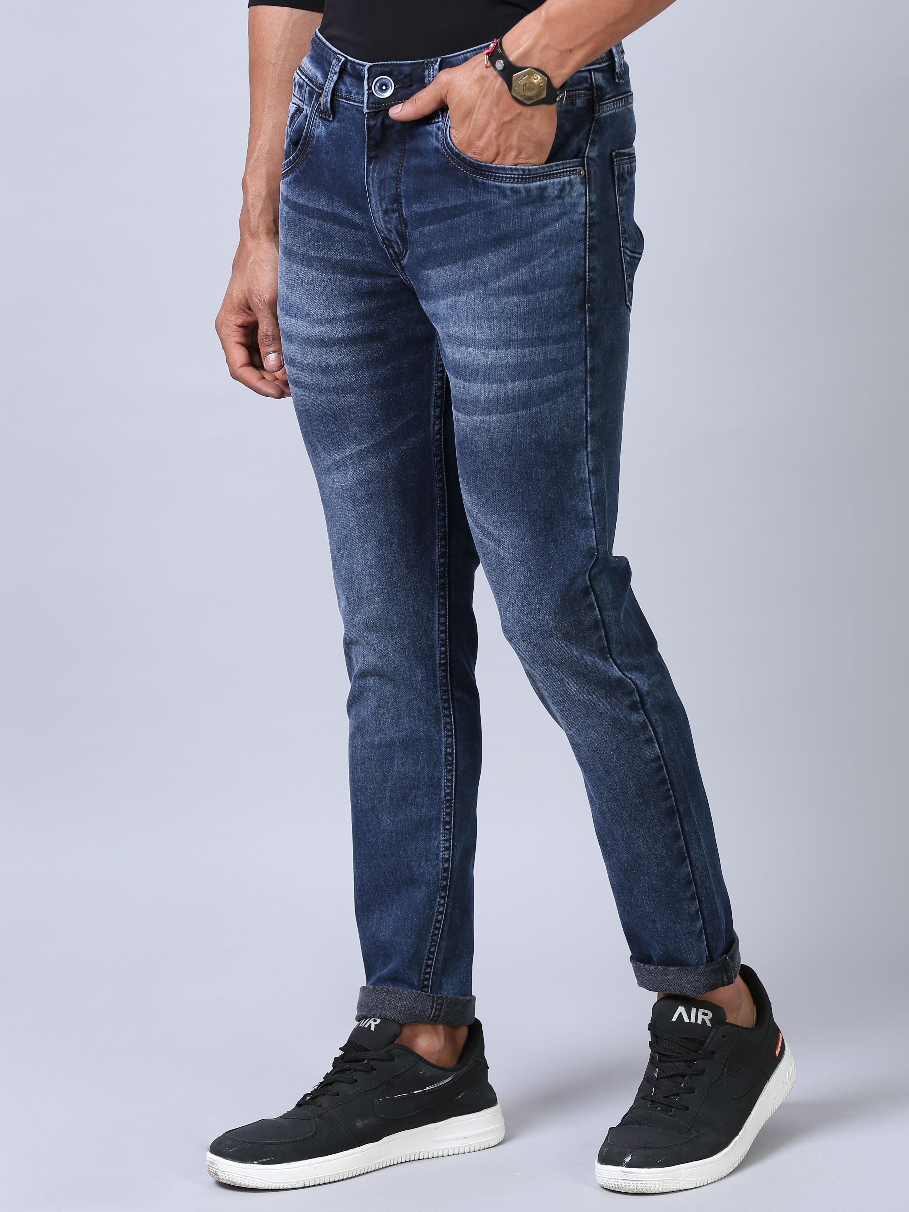 Ankle Fit Jeans - Ocean Blue