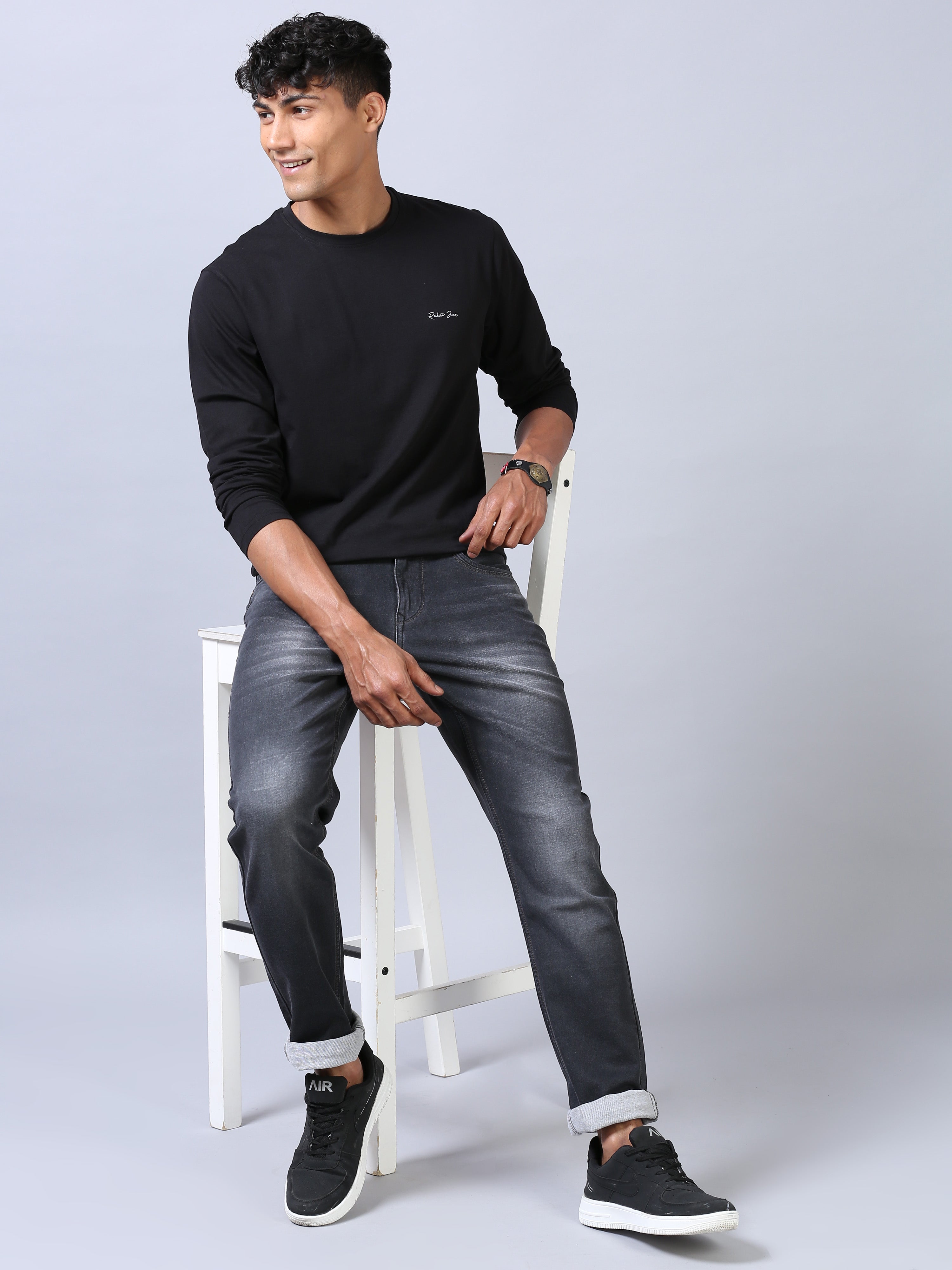 Ankle Fit Jeans - Deep Black