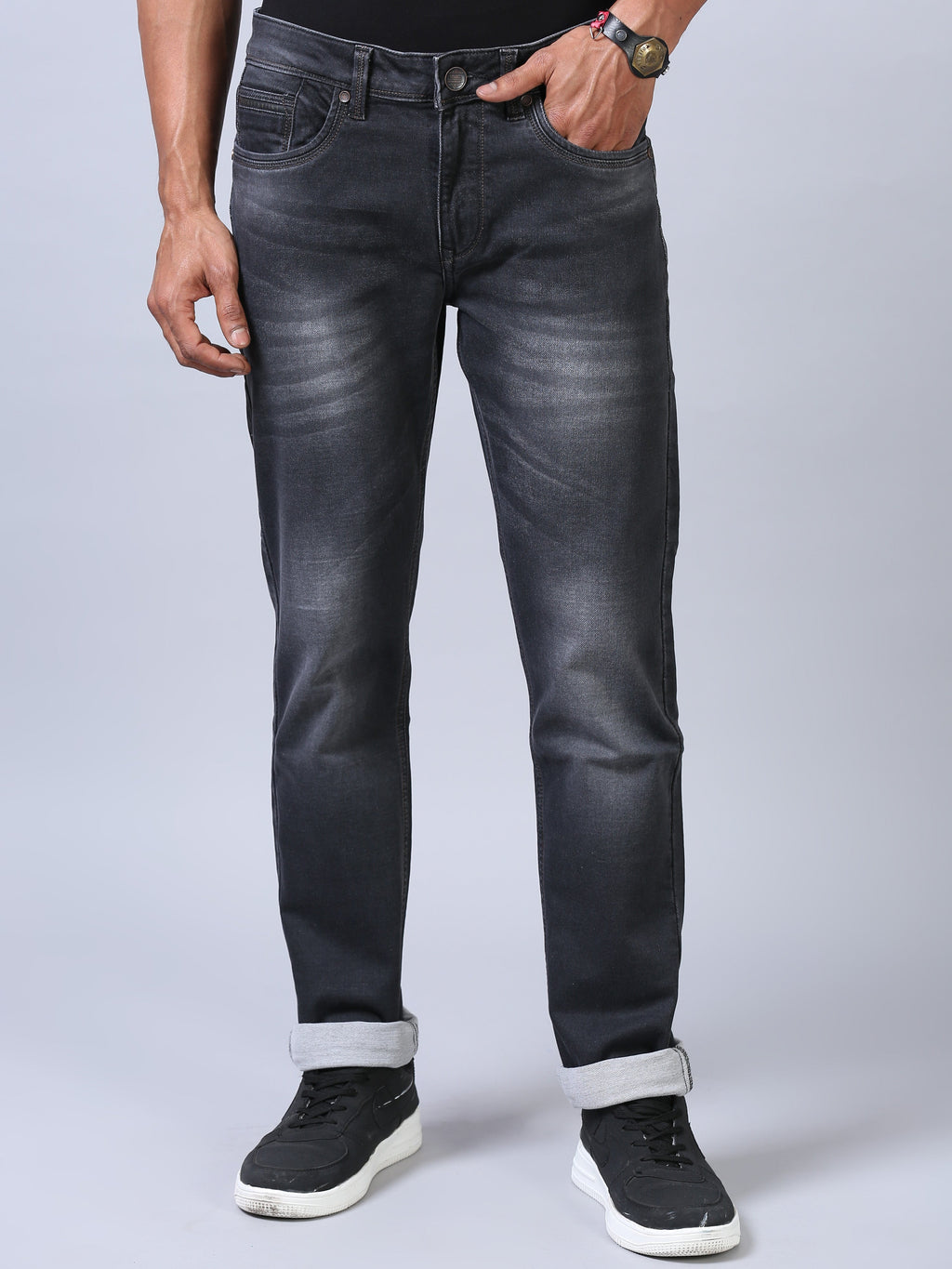 Ankle Fit Jeans - Deep Black