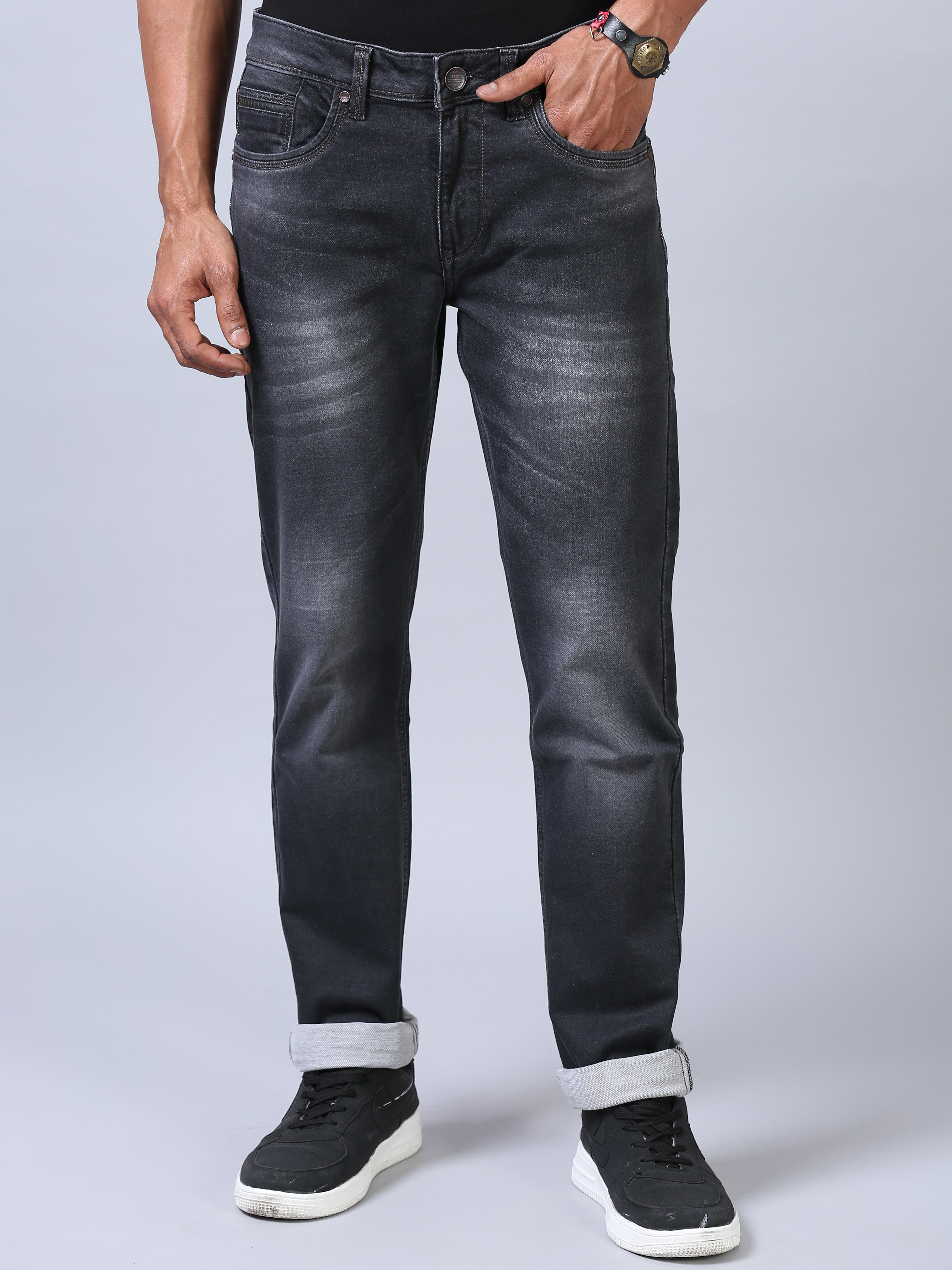 Ankle Fit Jeans - Deep Black