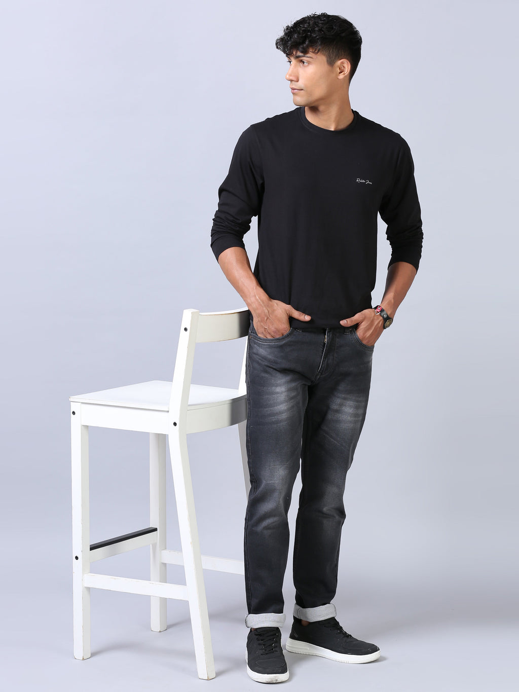 Ankle Fit Jeans - Deep Black