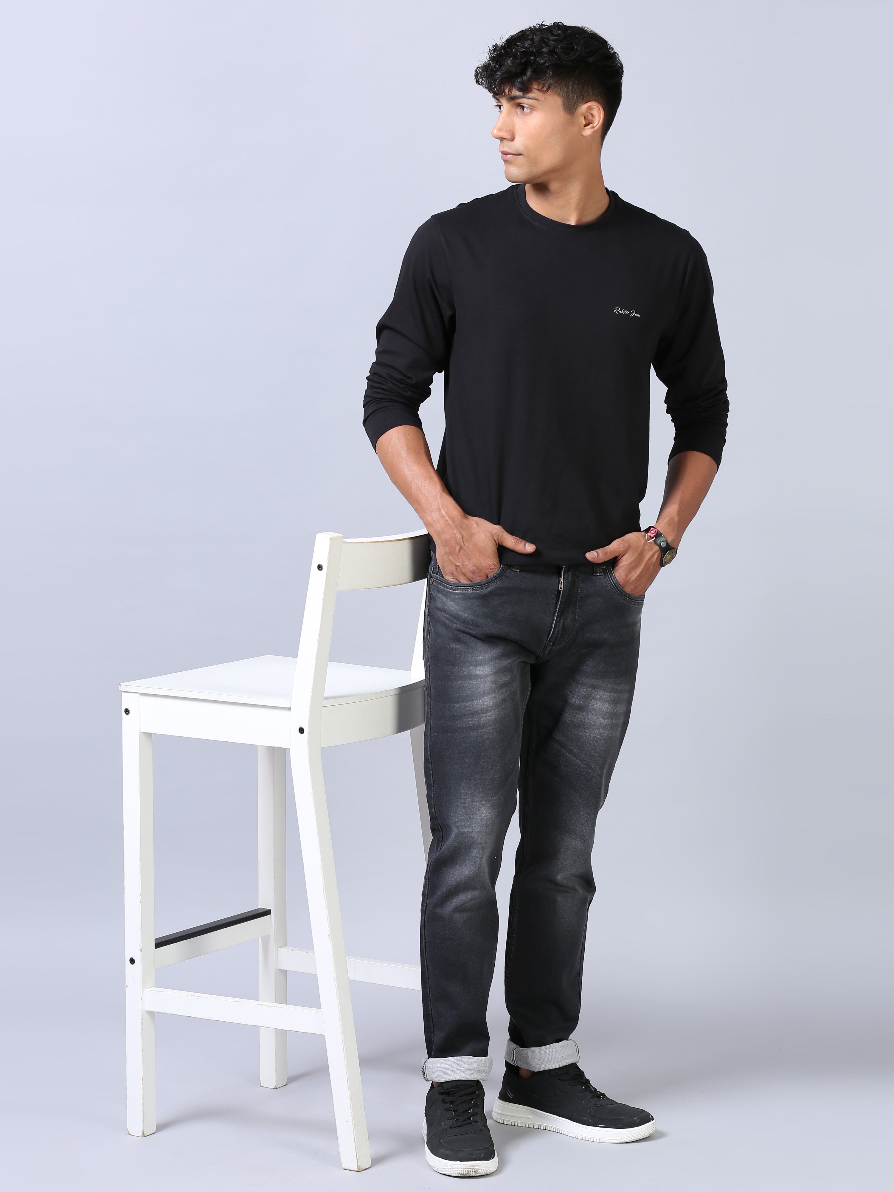 Ankle Fit Jeans - Deep Black