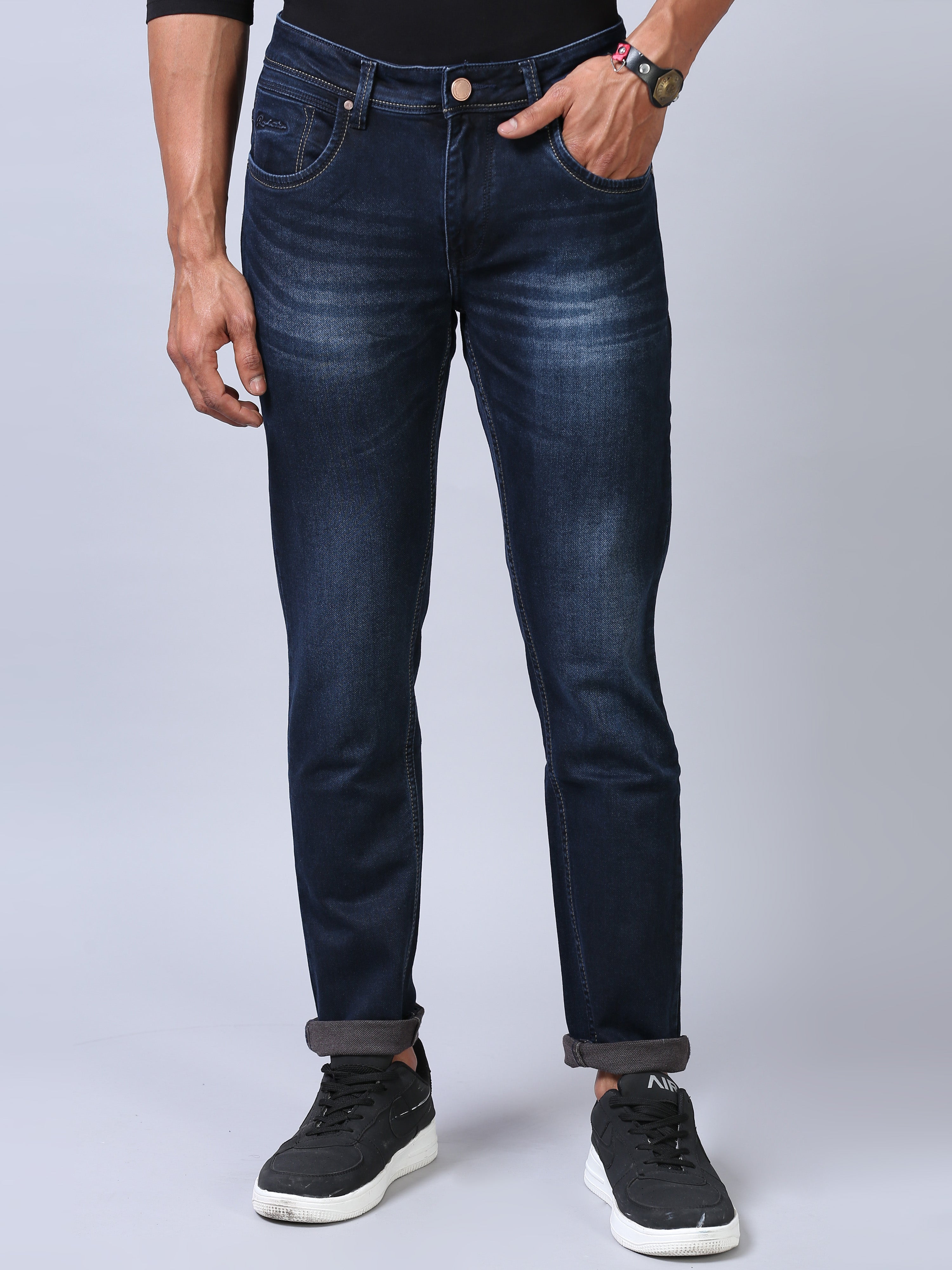 Ankle Fit Jeans - Cobalt Blue