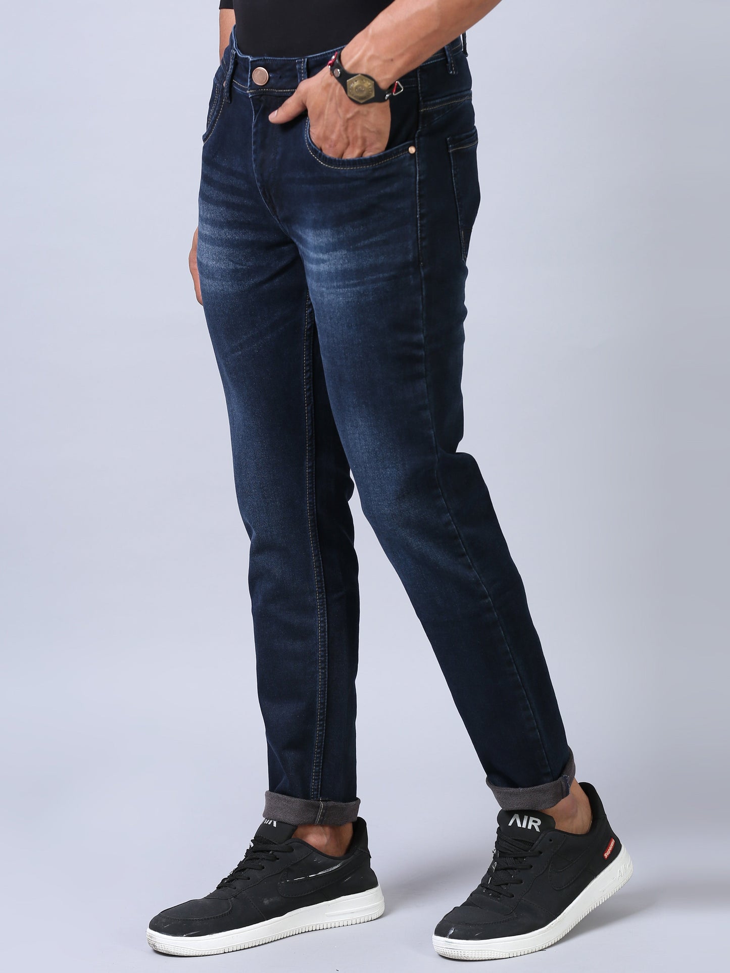 Ankle Fit Jeans - Cobalt Blue