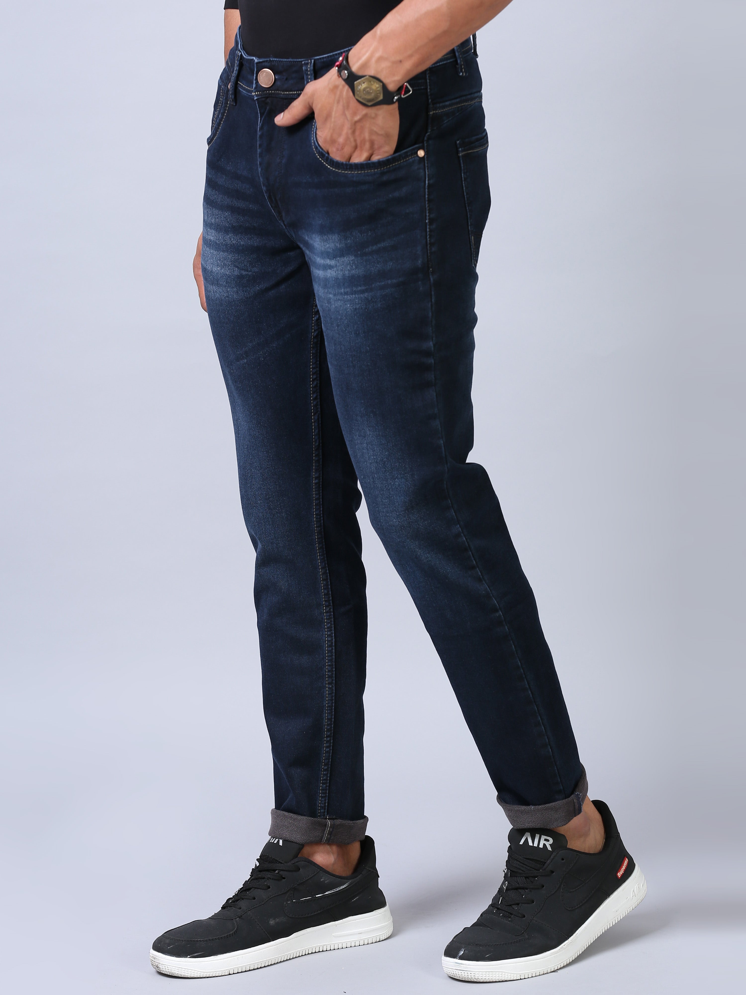 Ankle Fit Jeans - Cobalt Blue