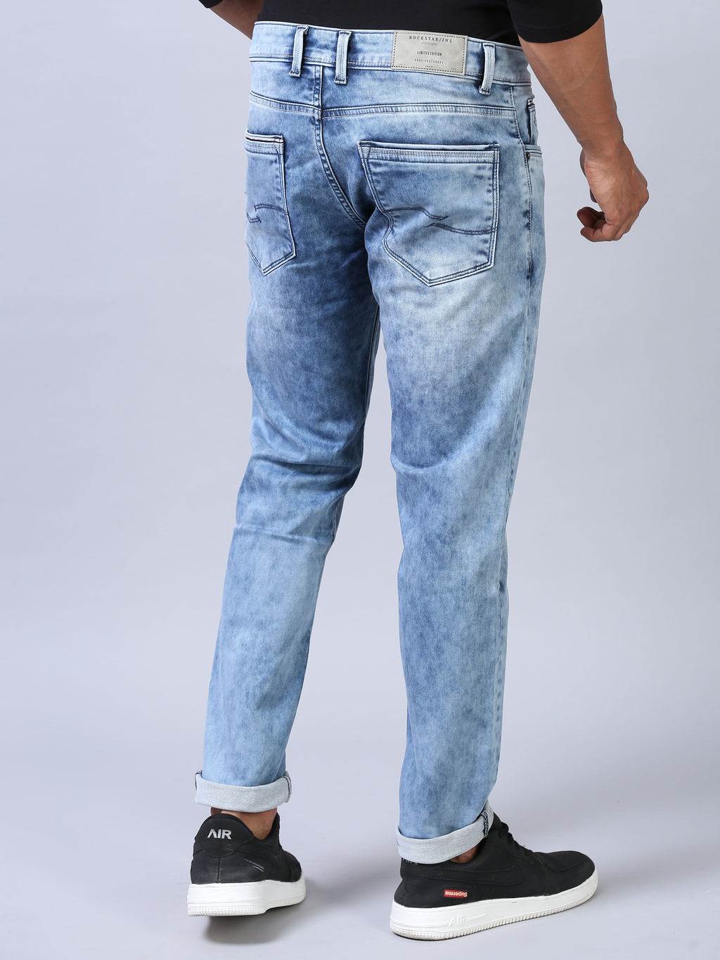 Ankle Fit Jeans - Acidwash Blue