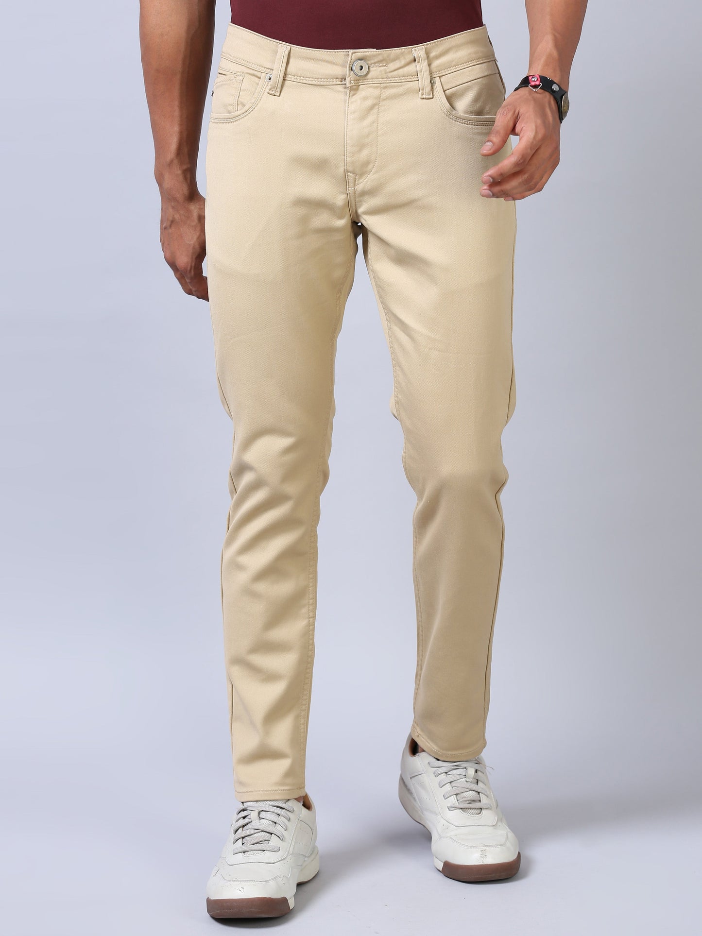 Colored Denim- Dark Beige