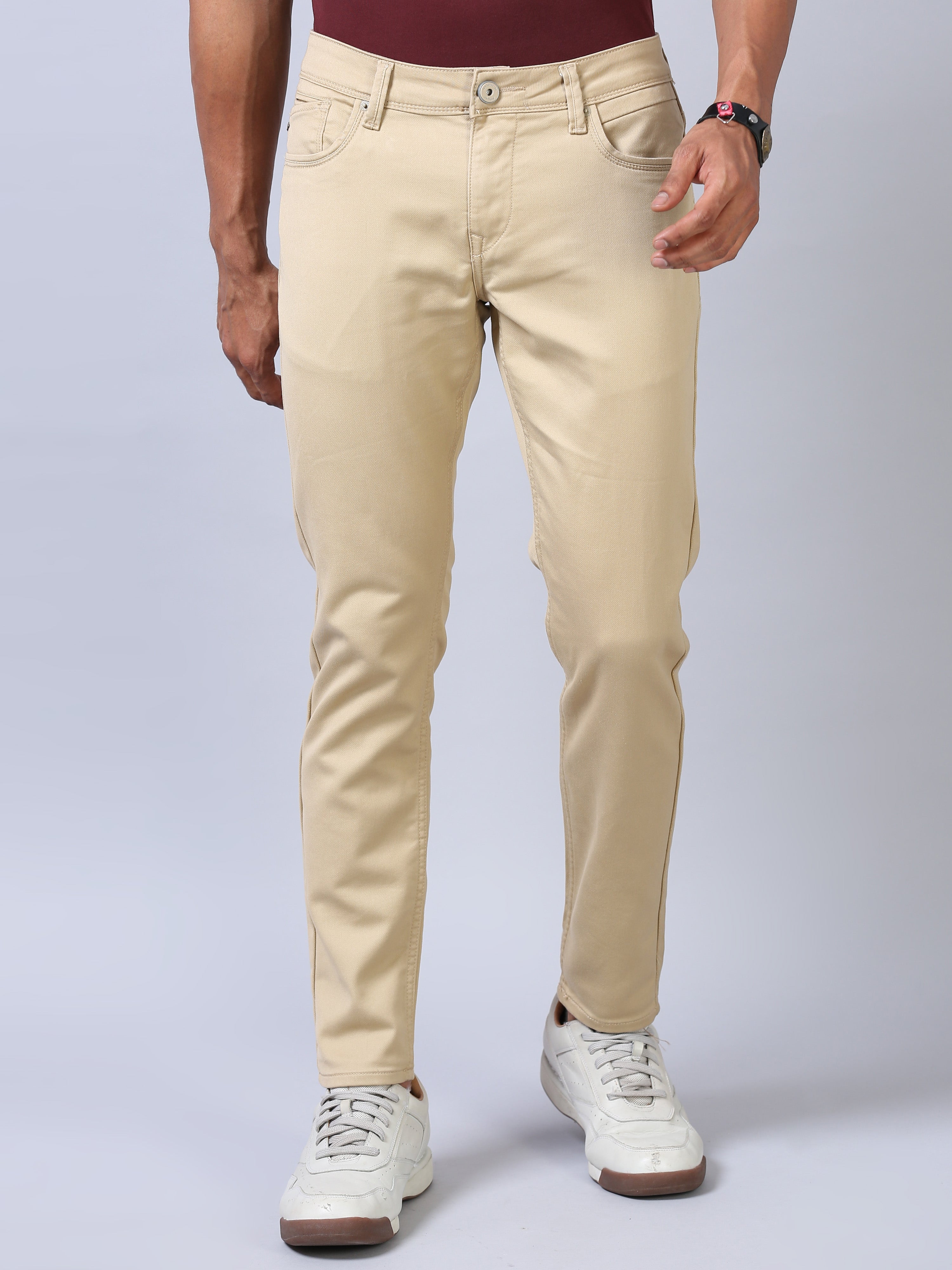 Colored Denim- Dark Beige