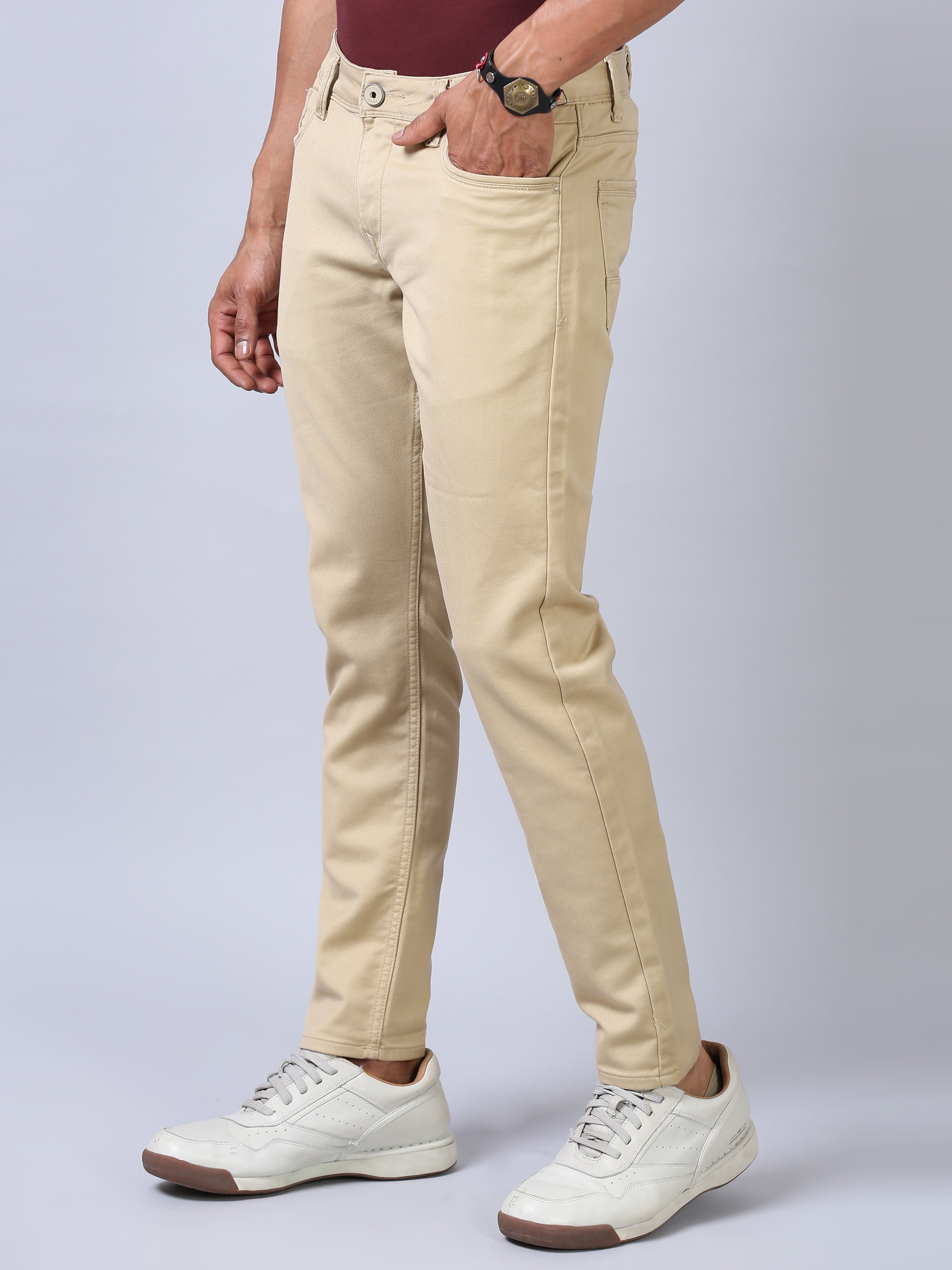 Colored Denim- Dark Beige