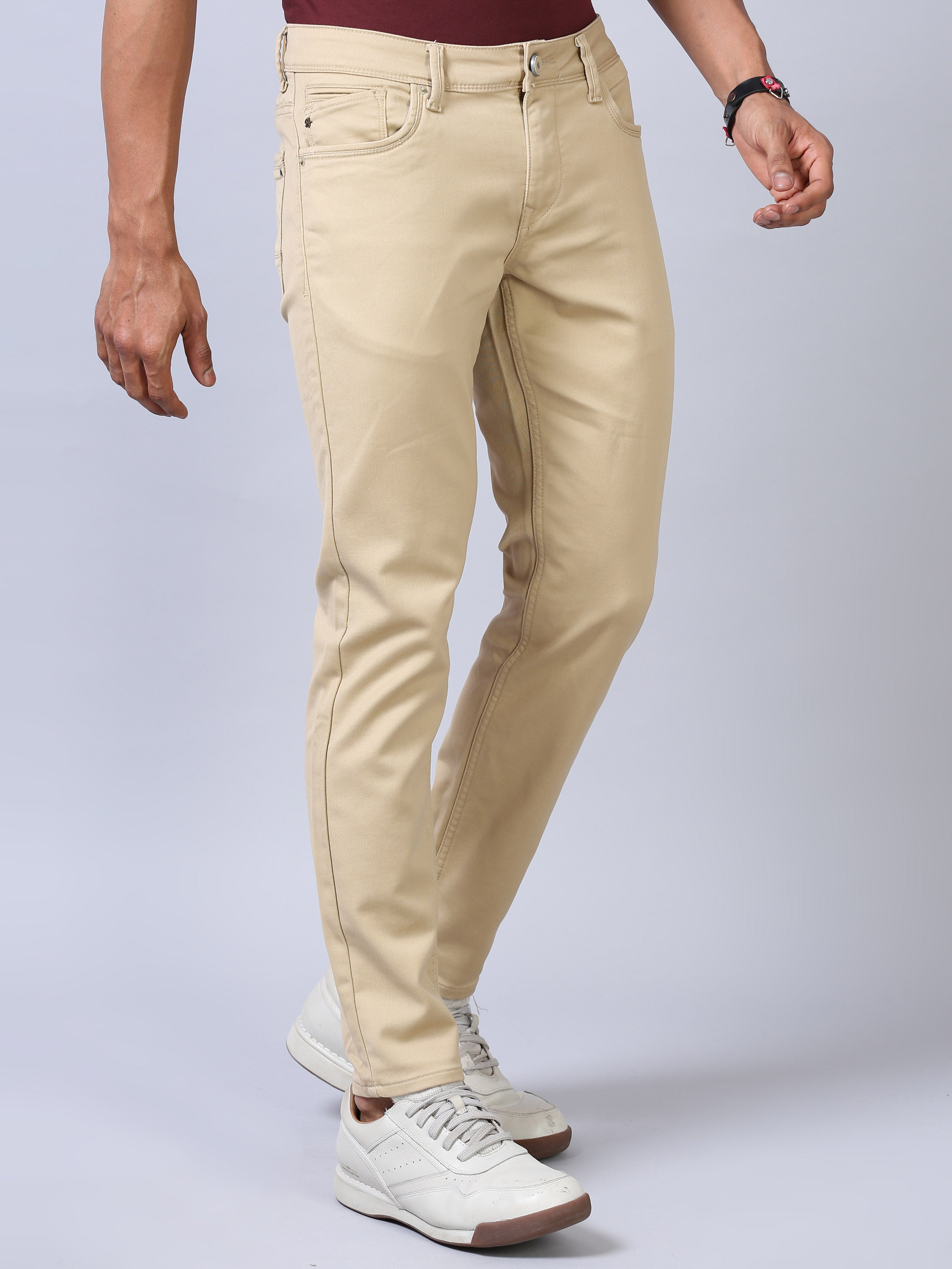 Colored Denim- Dark Beige