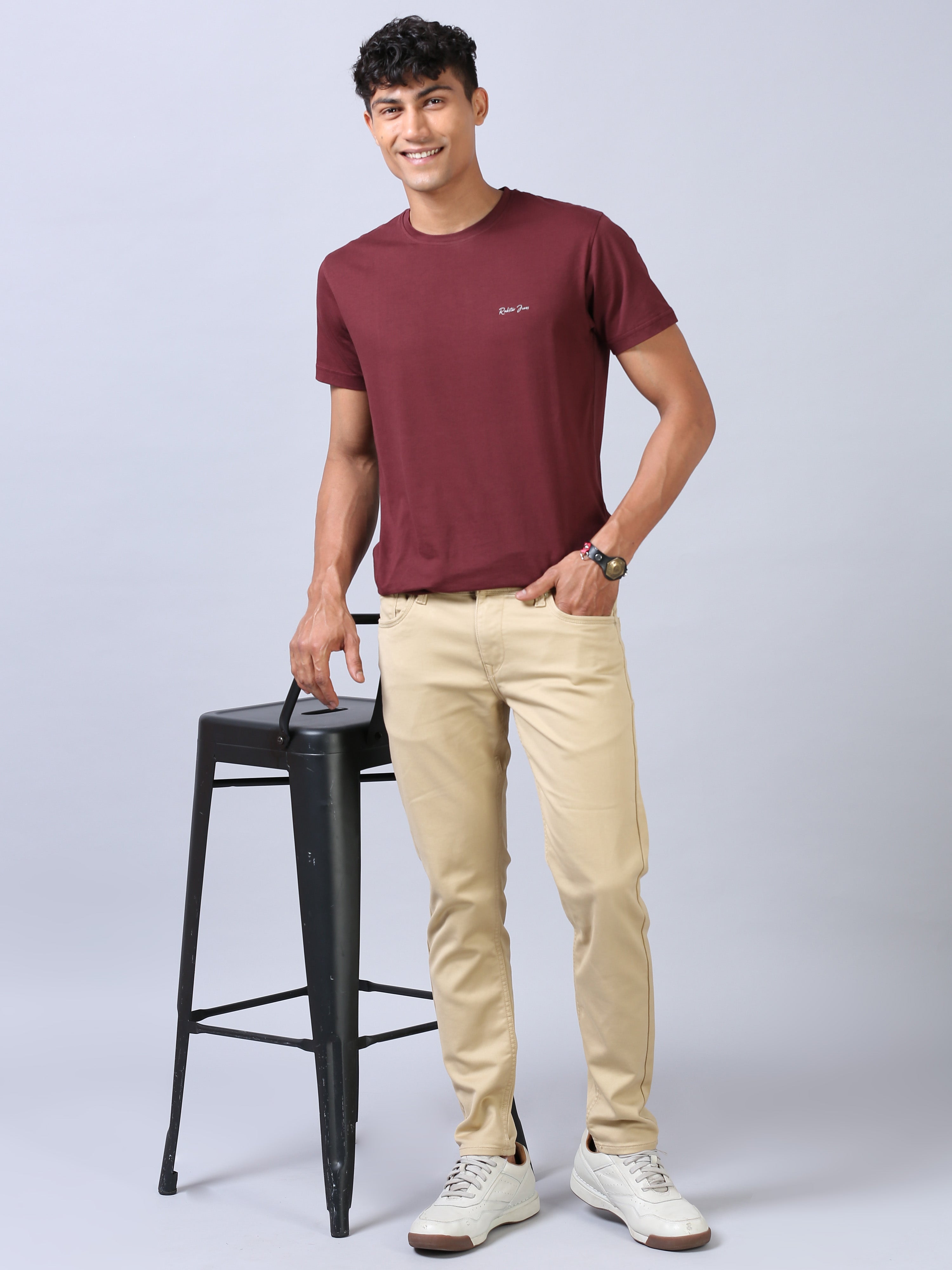 Colored Denim- Dark Beige