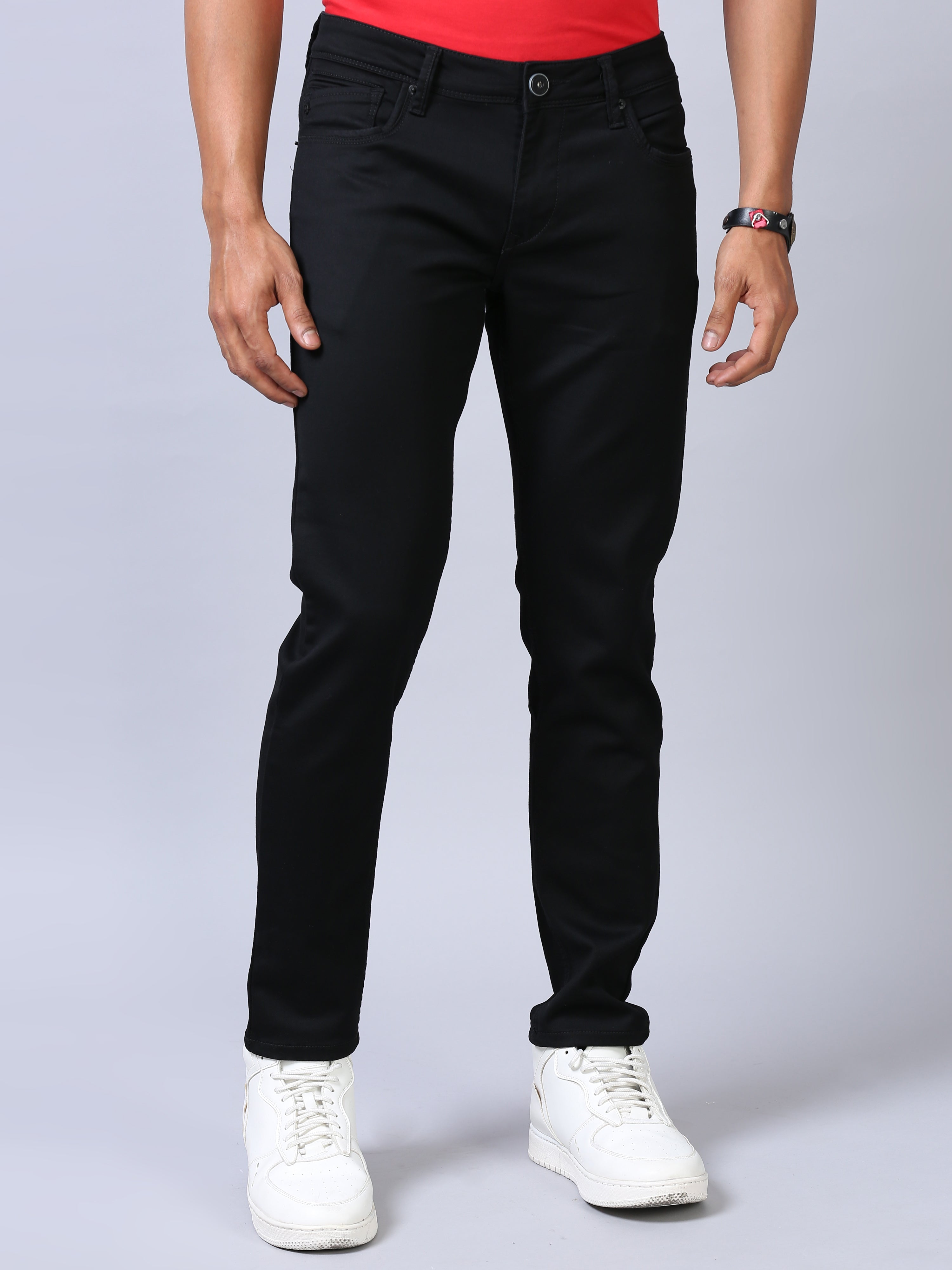 Colored Denim- Dark Black