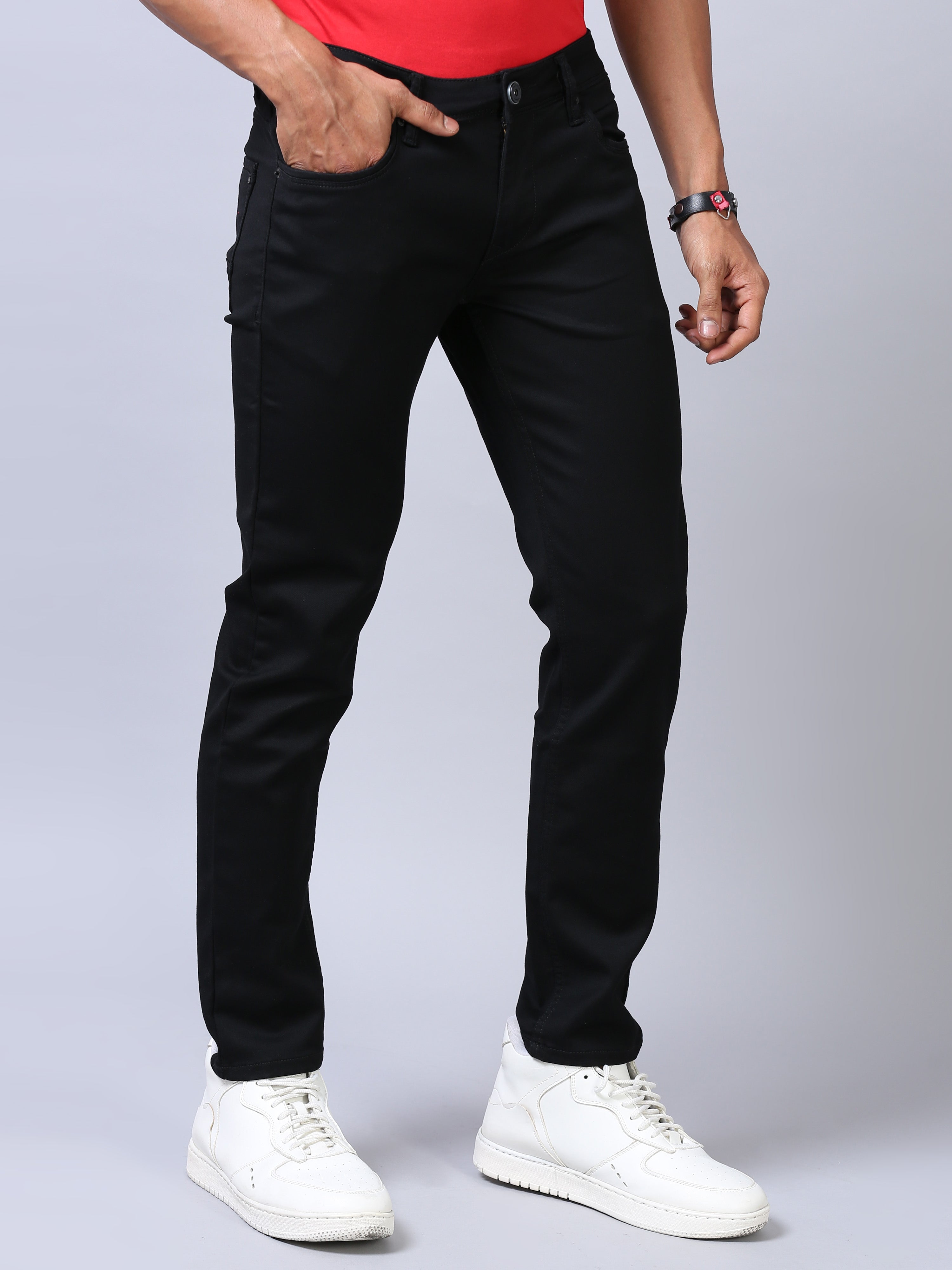 Colored Denim- Dark Black