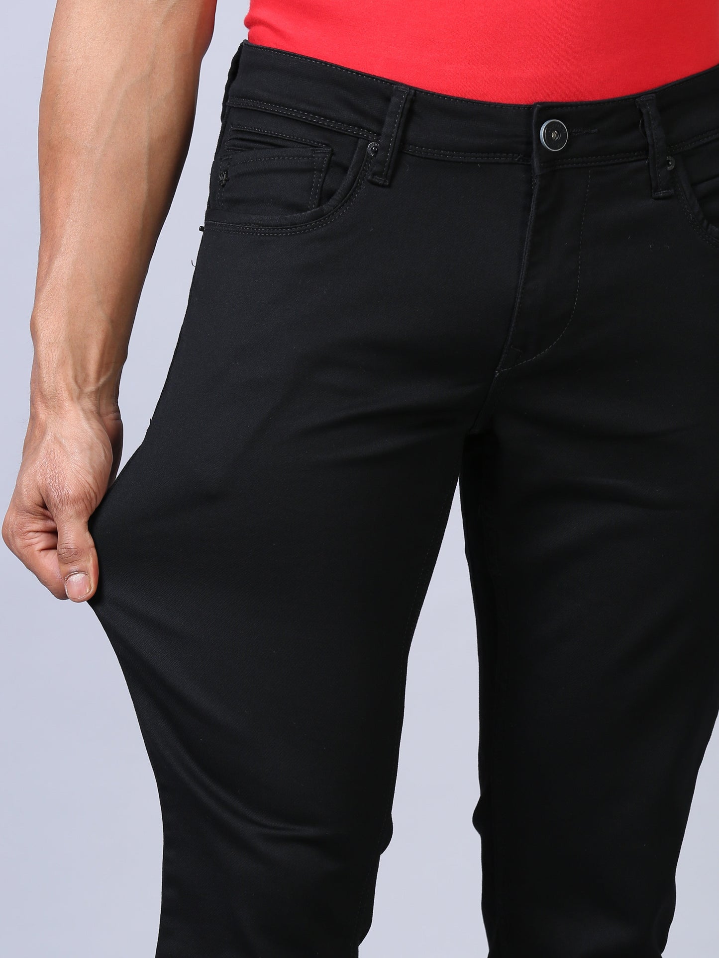 Colored Denim- Dark Black