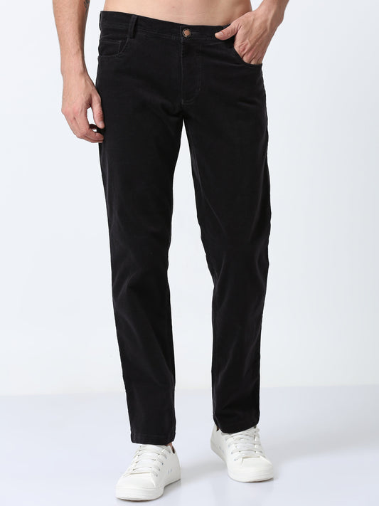 Men Corduroy Trousers-Grey
