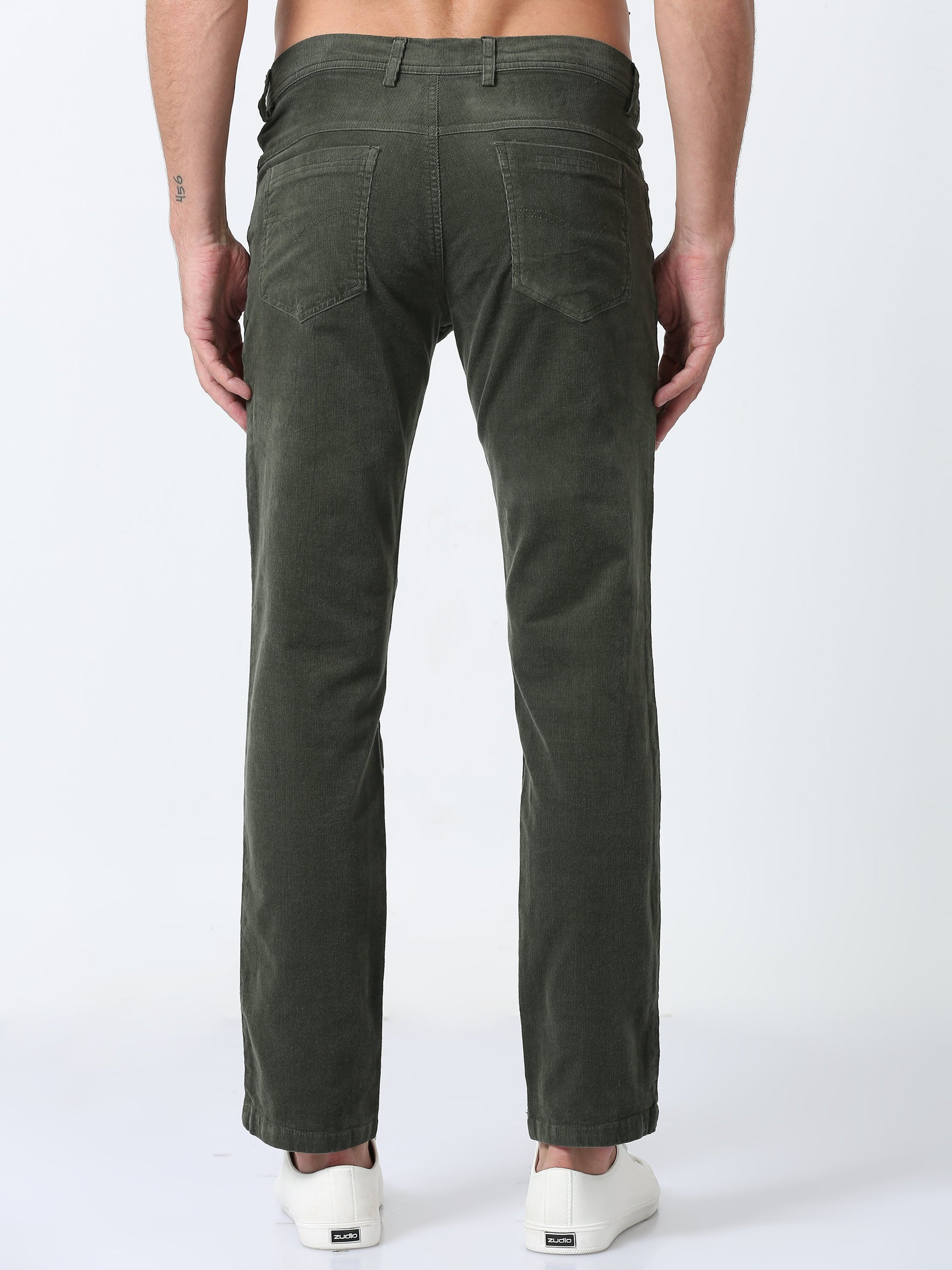 Olive Corduroy Pants Mens