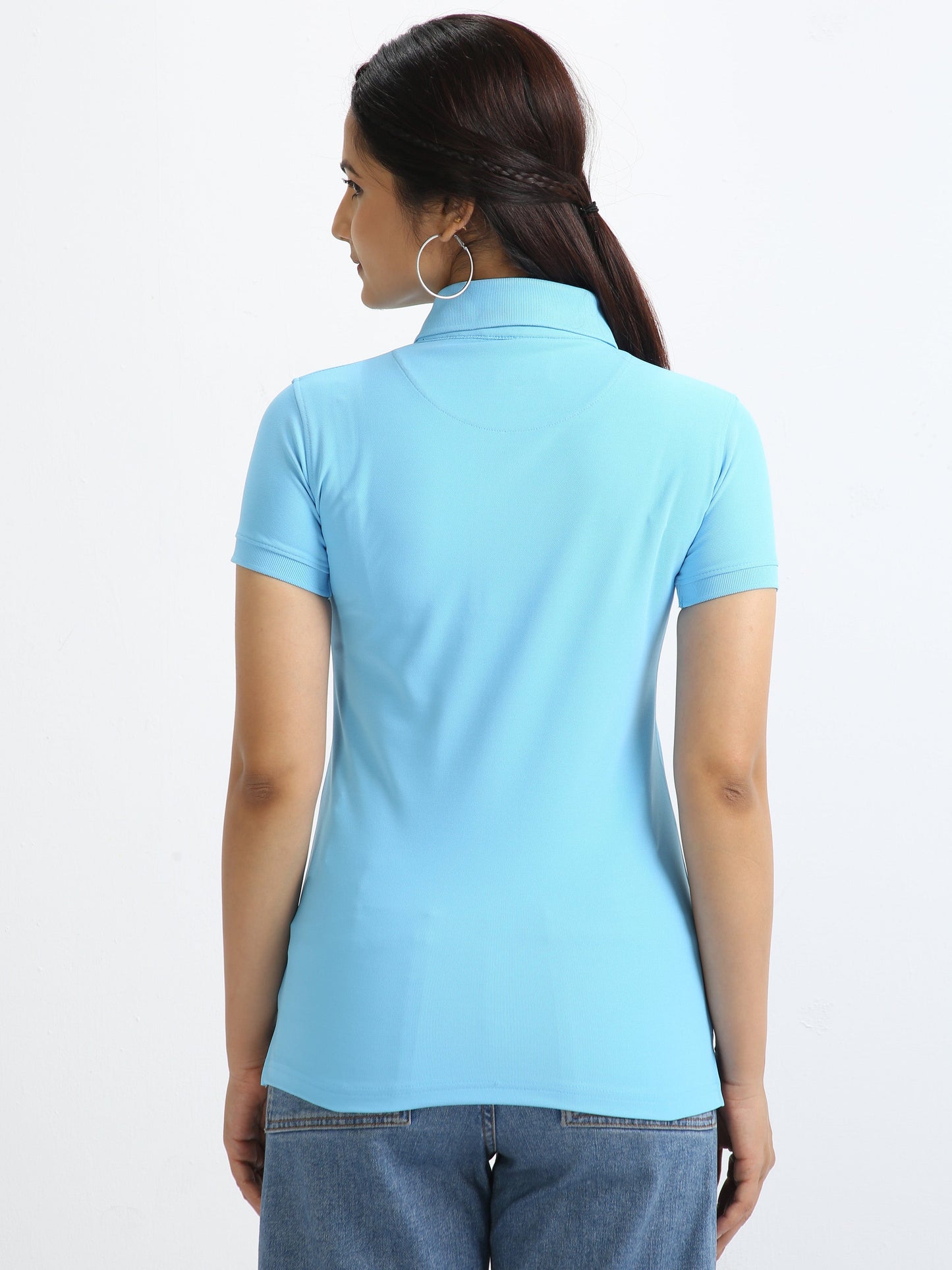 Sky Blue Lagoon Women's Polo T-shirt