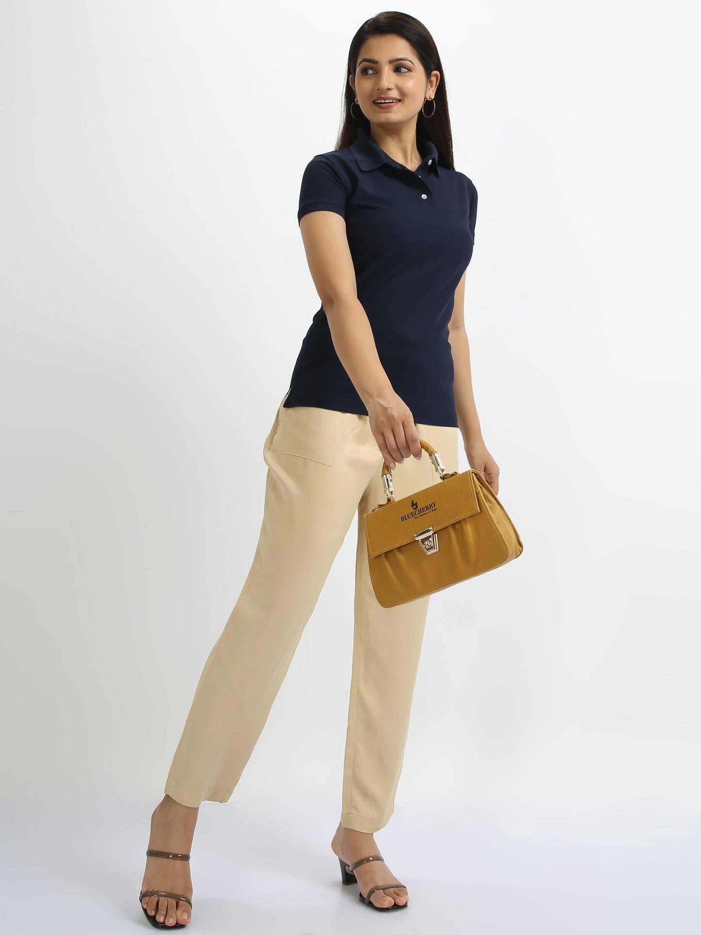 Navy Women's Polo T-shirt