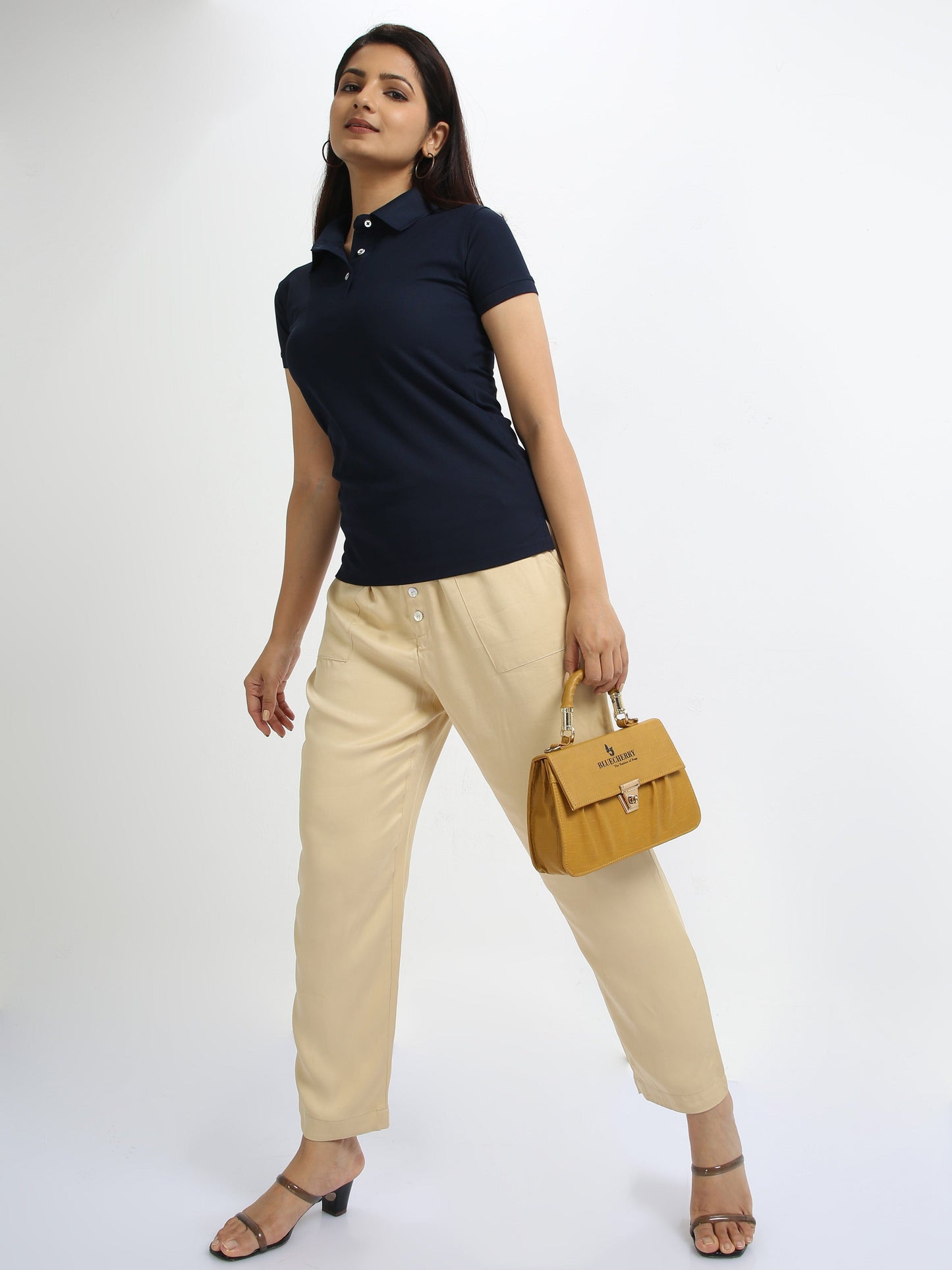 Navy Women's Polo T-shirt