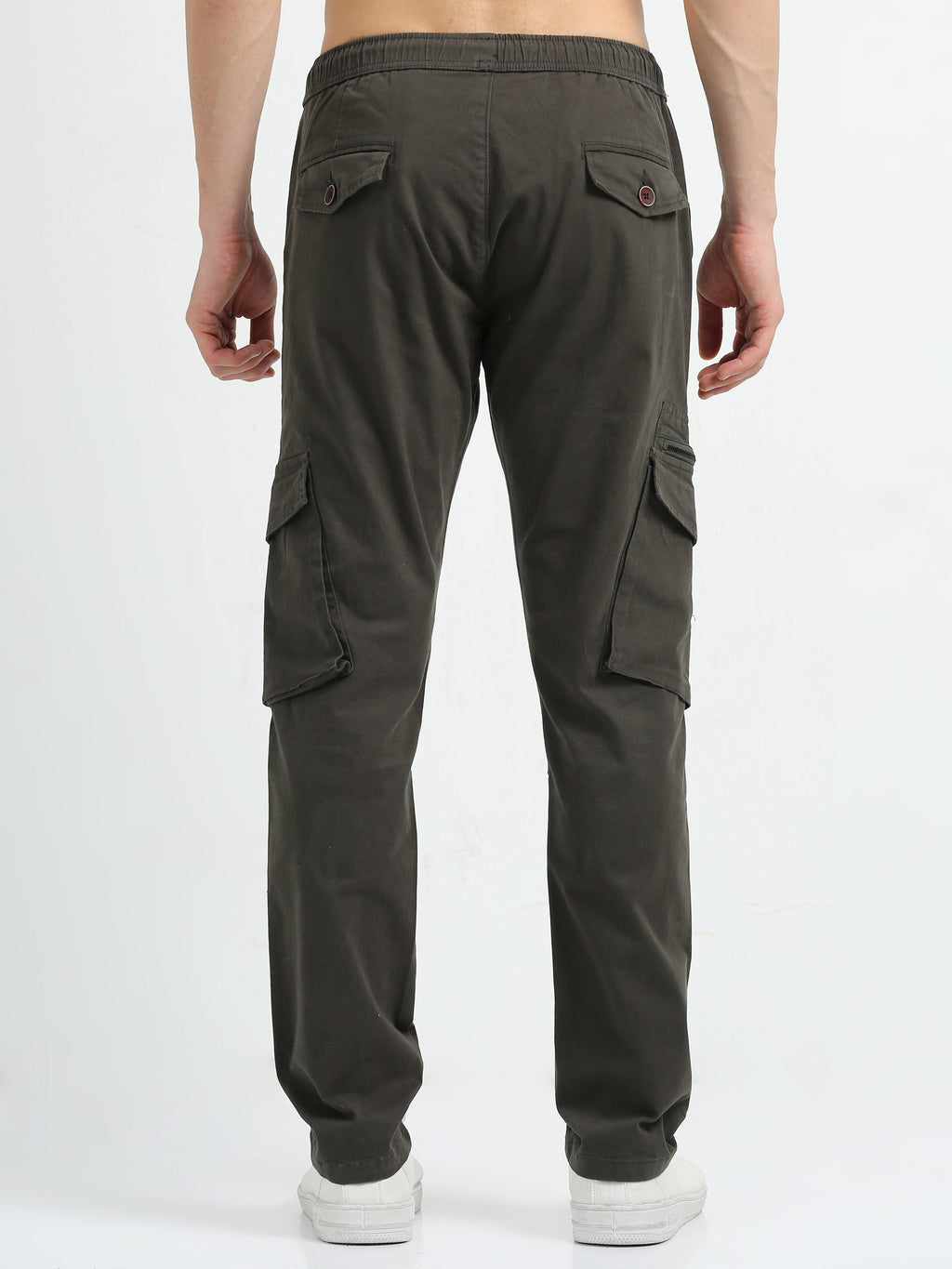 Men Zipper Cargo-Olive