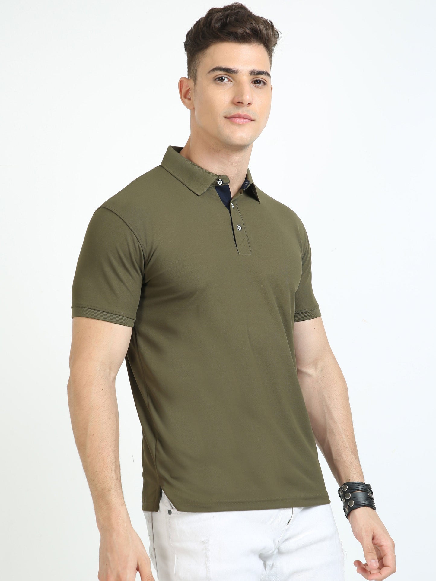 Olive Green Men's Polo T-shirt