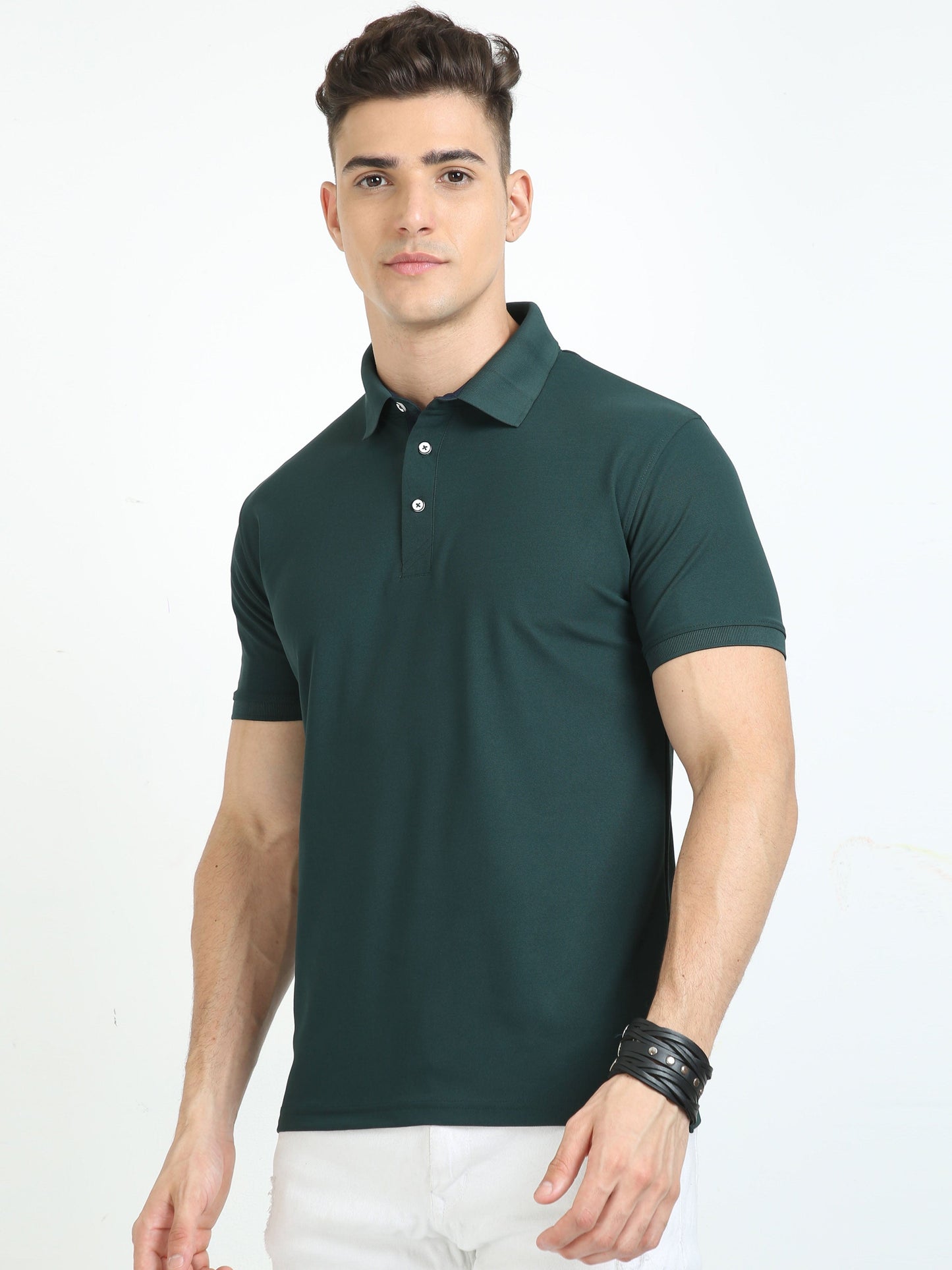 Pine Green Men's Polo T-shirt