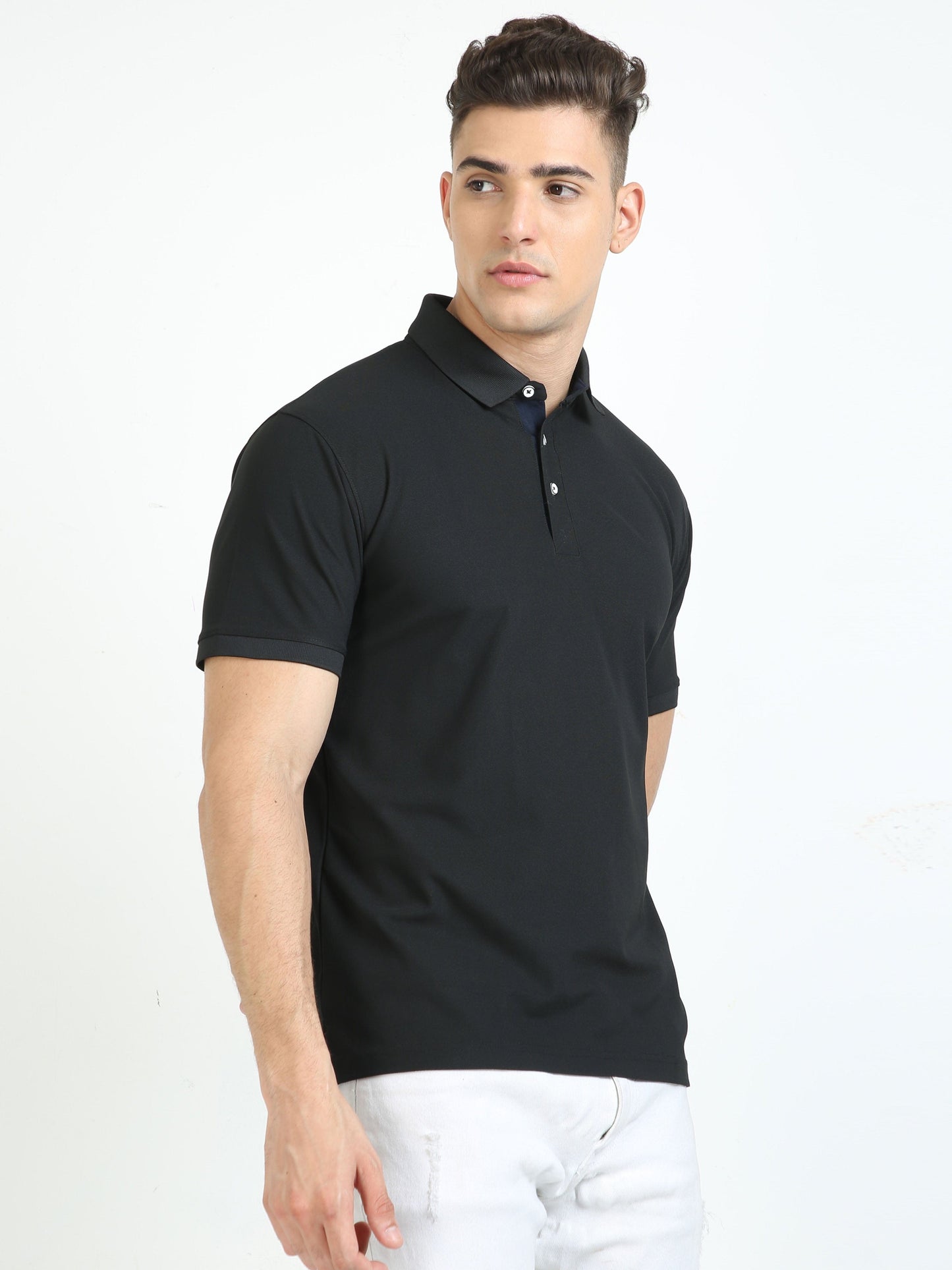 Black Men's Polo T-shirt