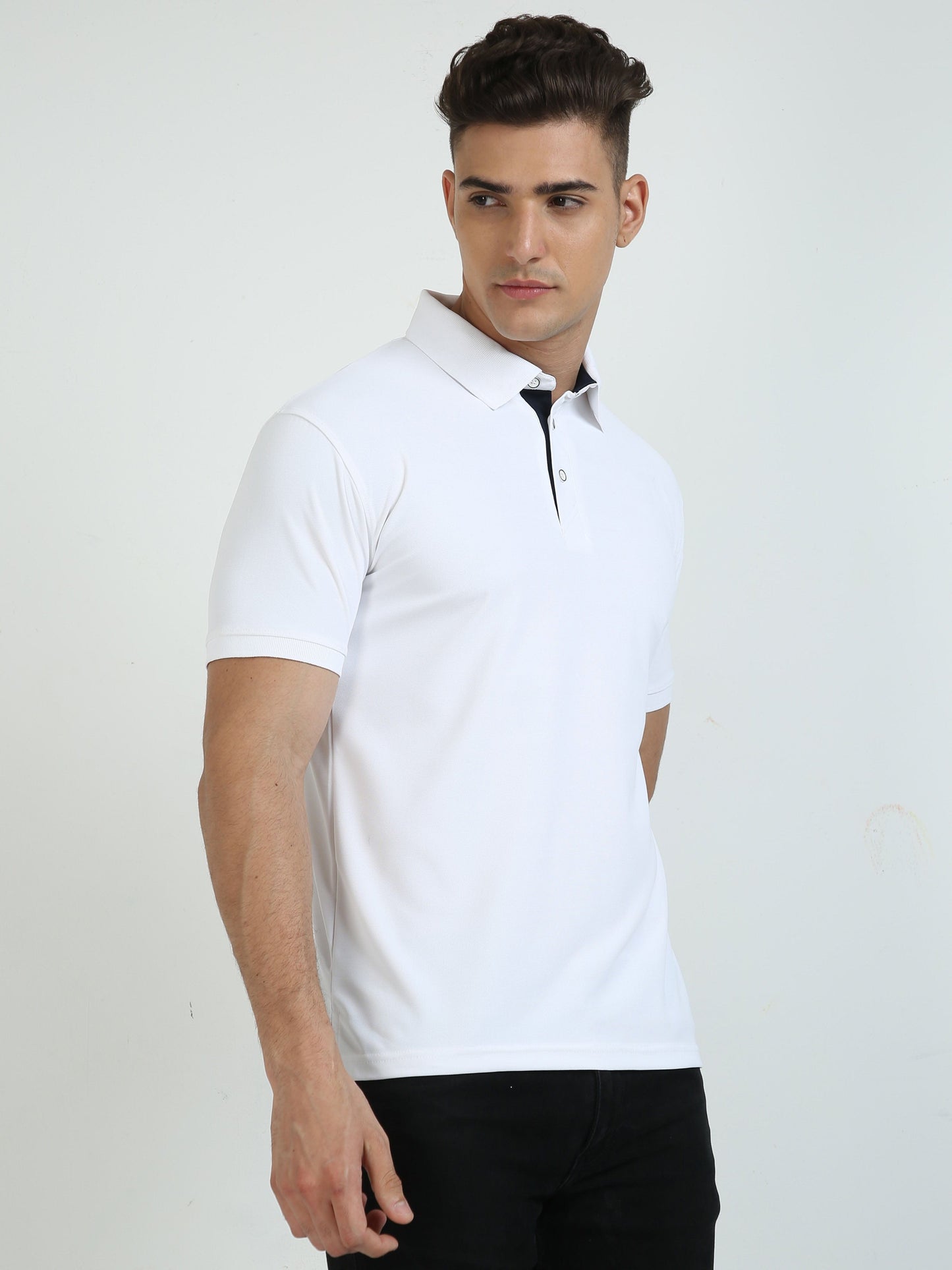 White Men's Polo T-shirt