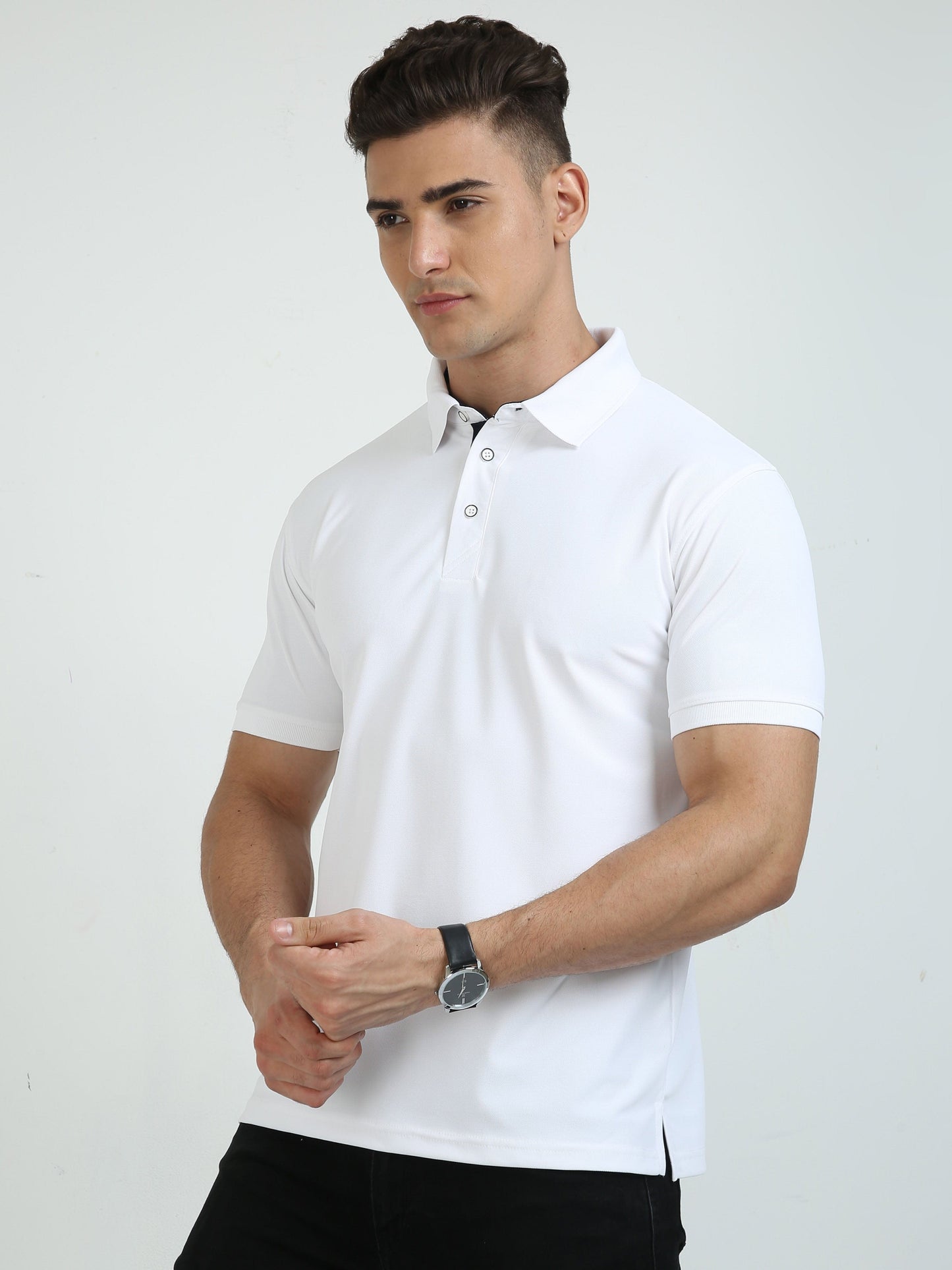 White Men's Polo T-shirt