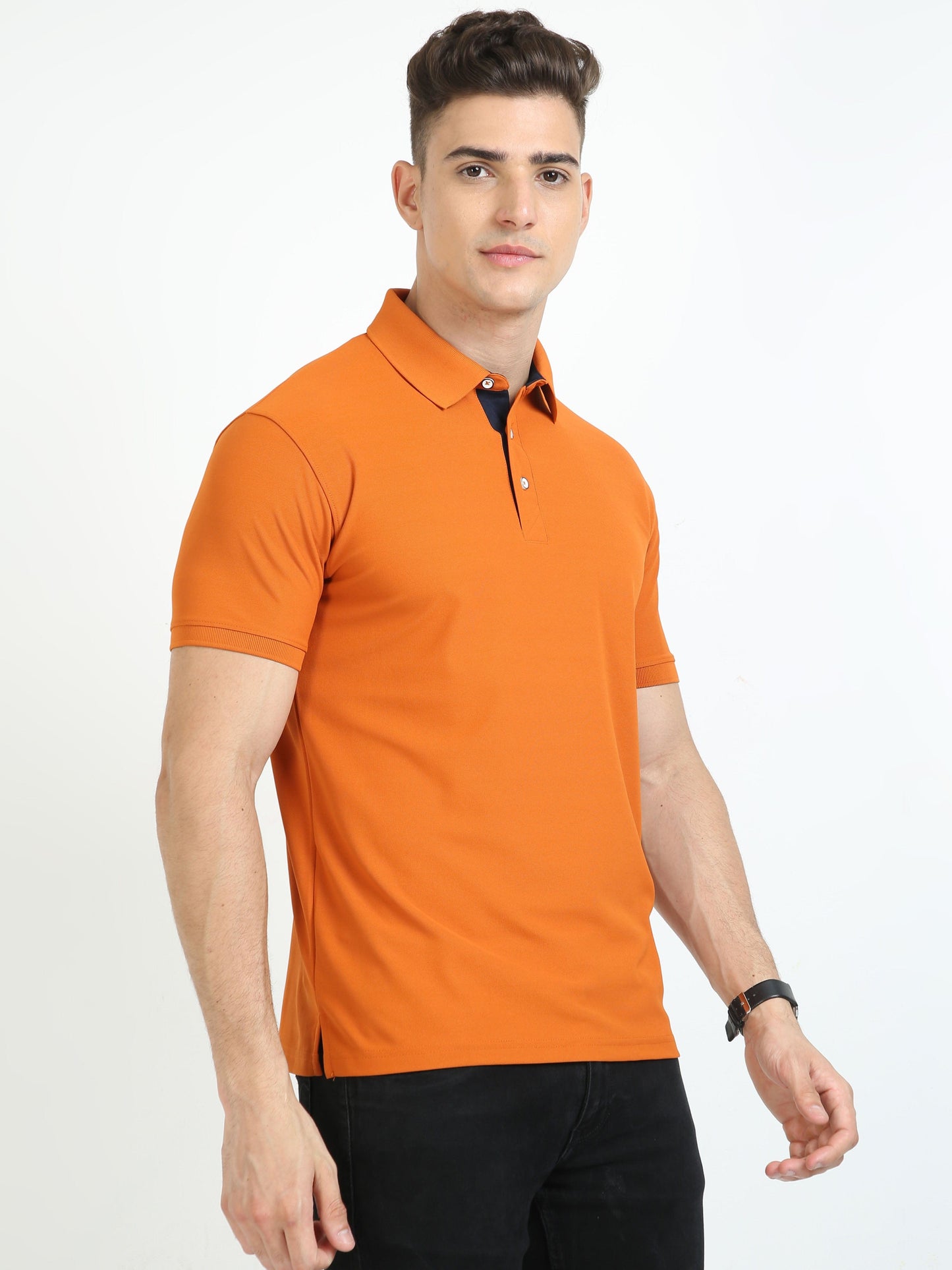Woody Orange Men's Polo T-shirt