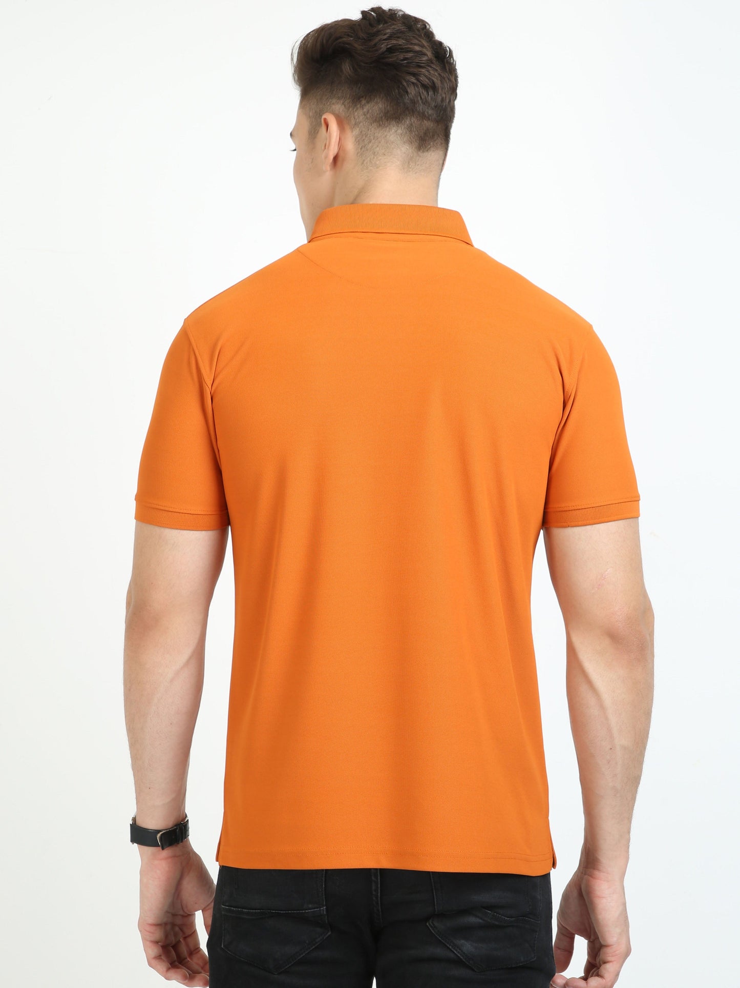 Woody Orange Men's Polo T-shirt