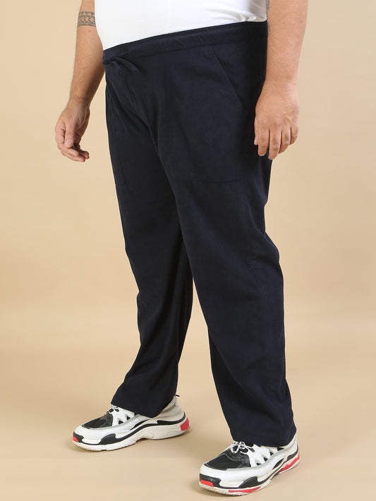 Corduroy Navy Plus size Trouser