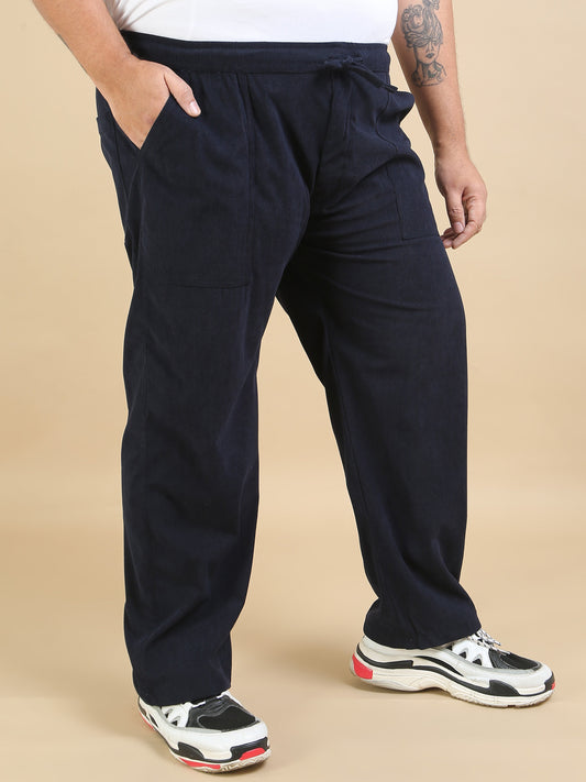 Corduroy Navy Plus size Trouser