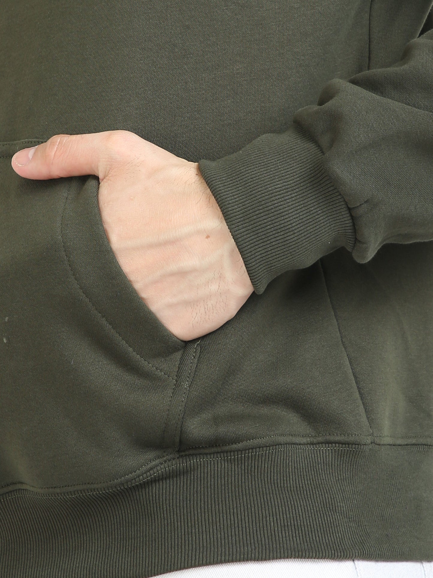 Men Olive Green Hoodie