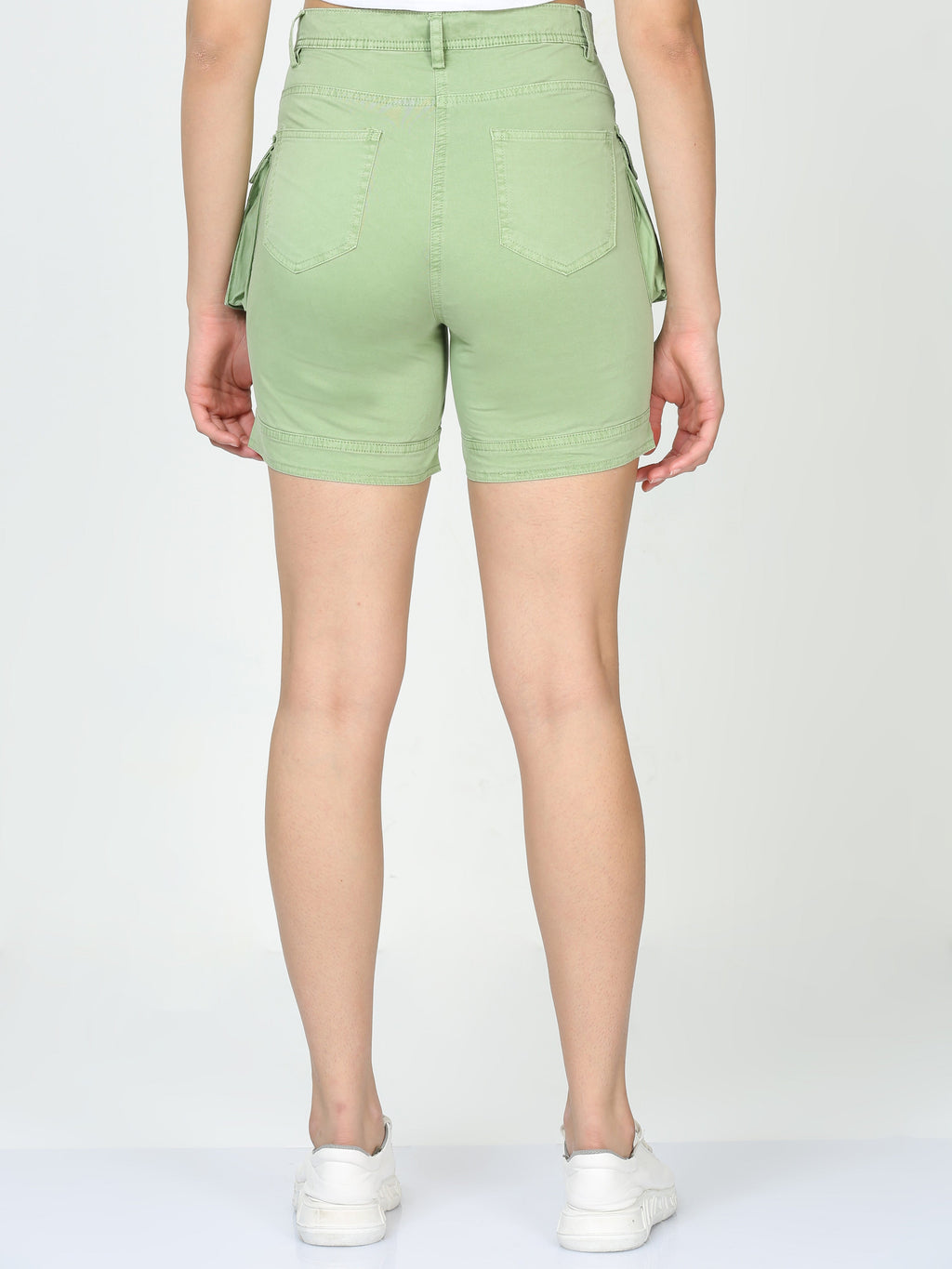 Women Mint Cargo Shorts