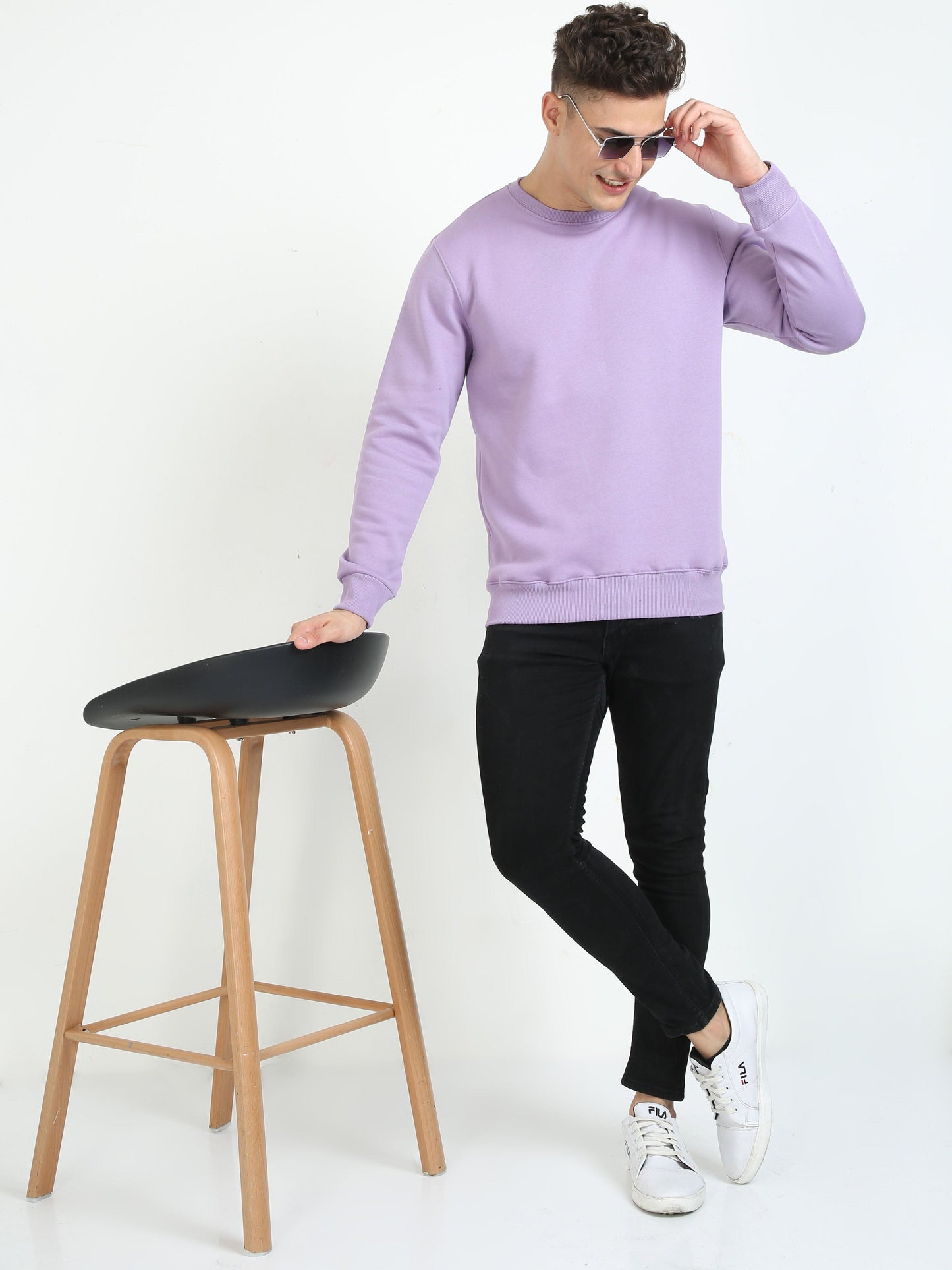 Men Lavender Sweatshirt
