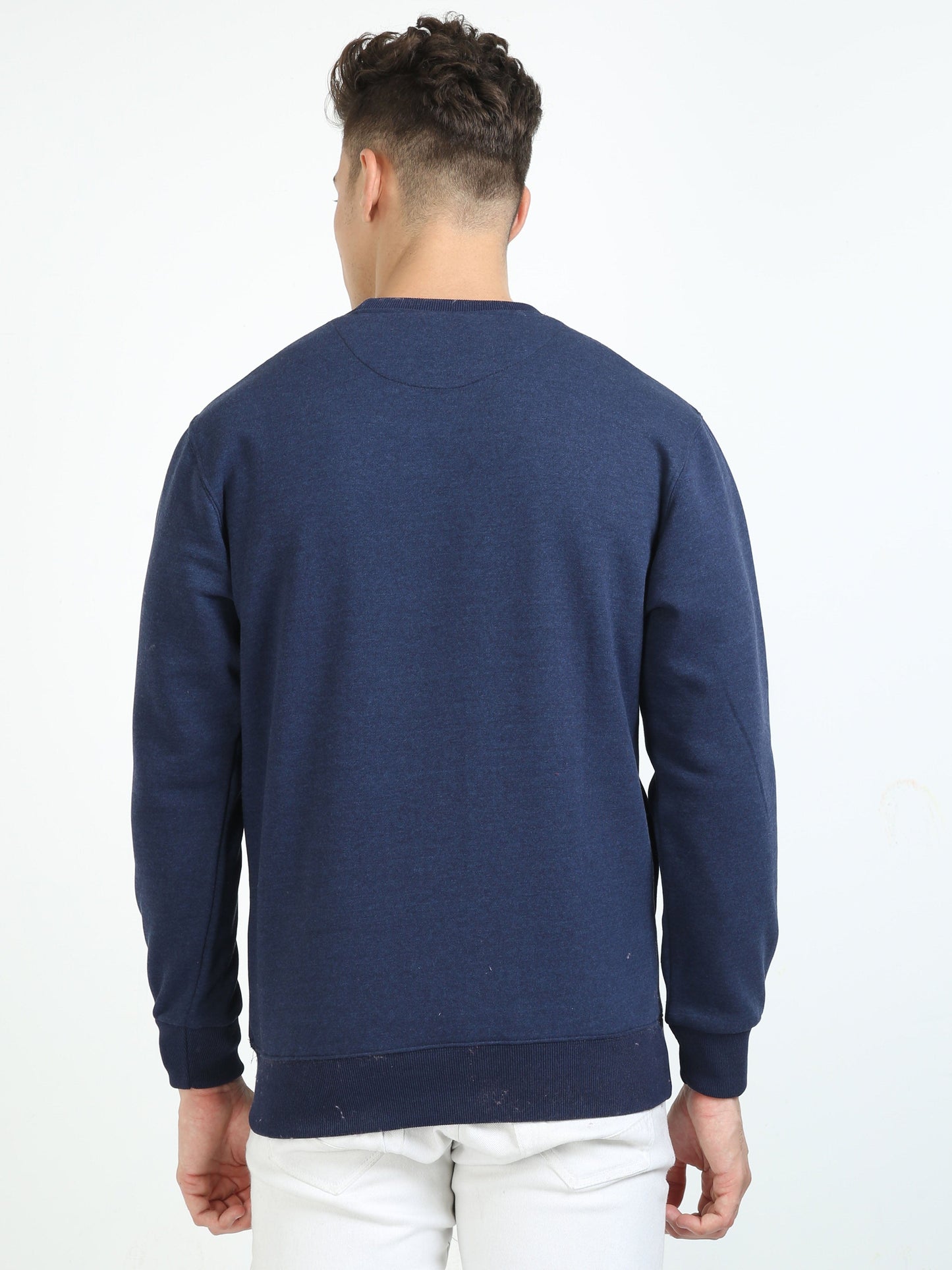Men Denim Melange Sweatshirt