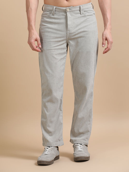 Light Grey Corduroy Trousers