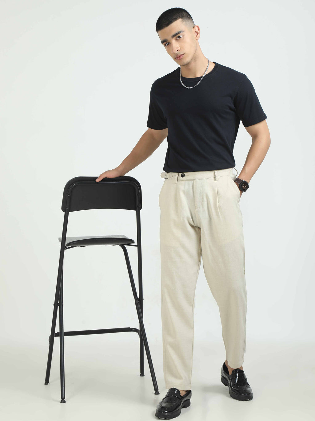 Men Air Linen Summer Pants-Beige