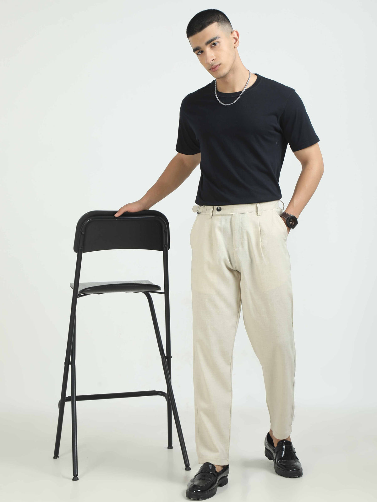 Men Air Linen Summer Pants-Beige