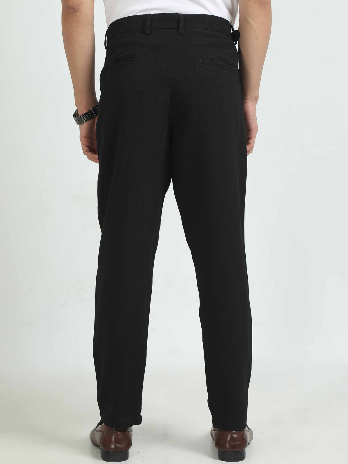 Men Air Linen Summer Pants-Black