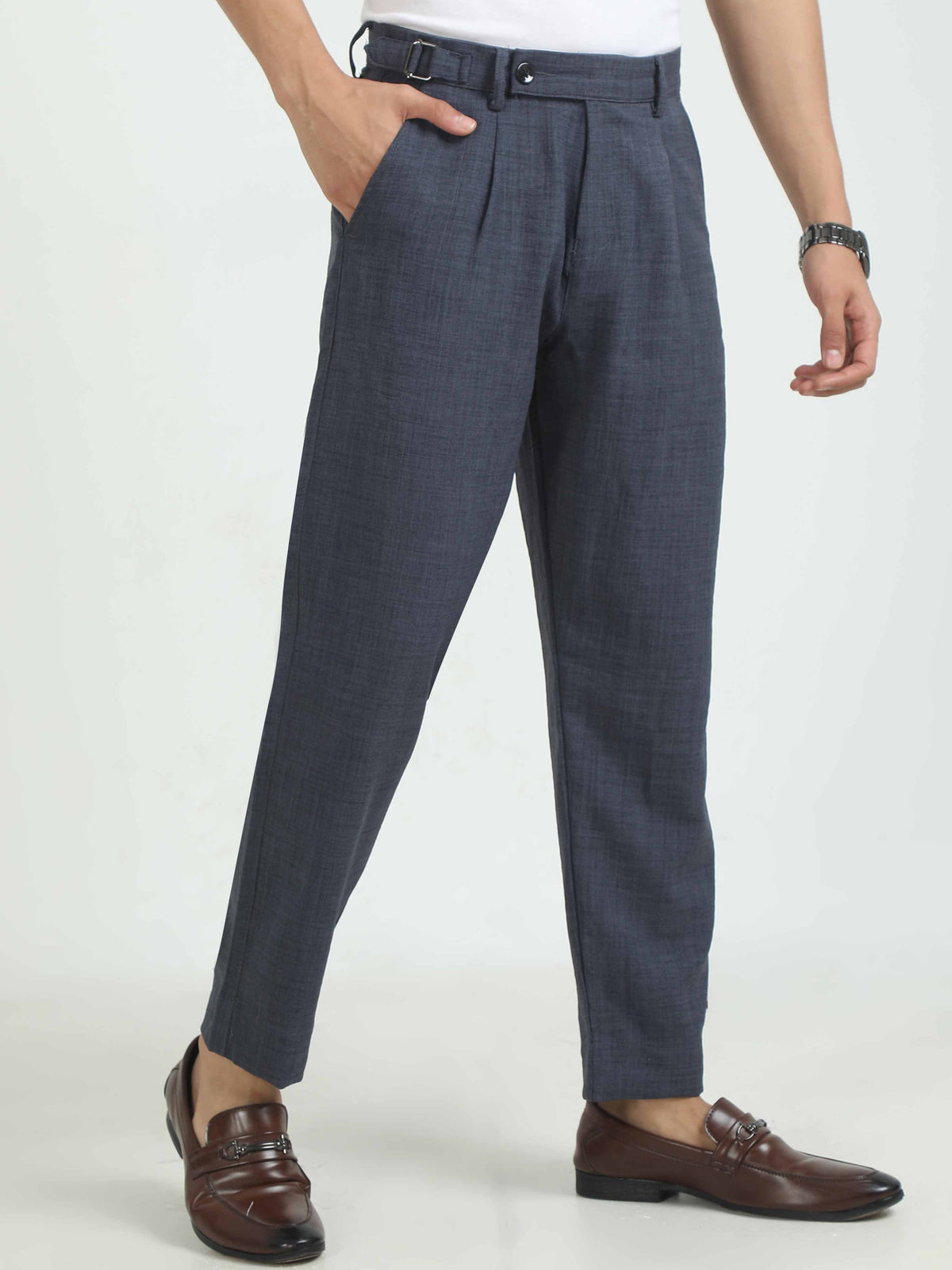 Men Air Linen Pants-Dk Grey