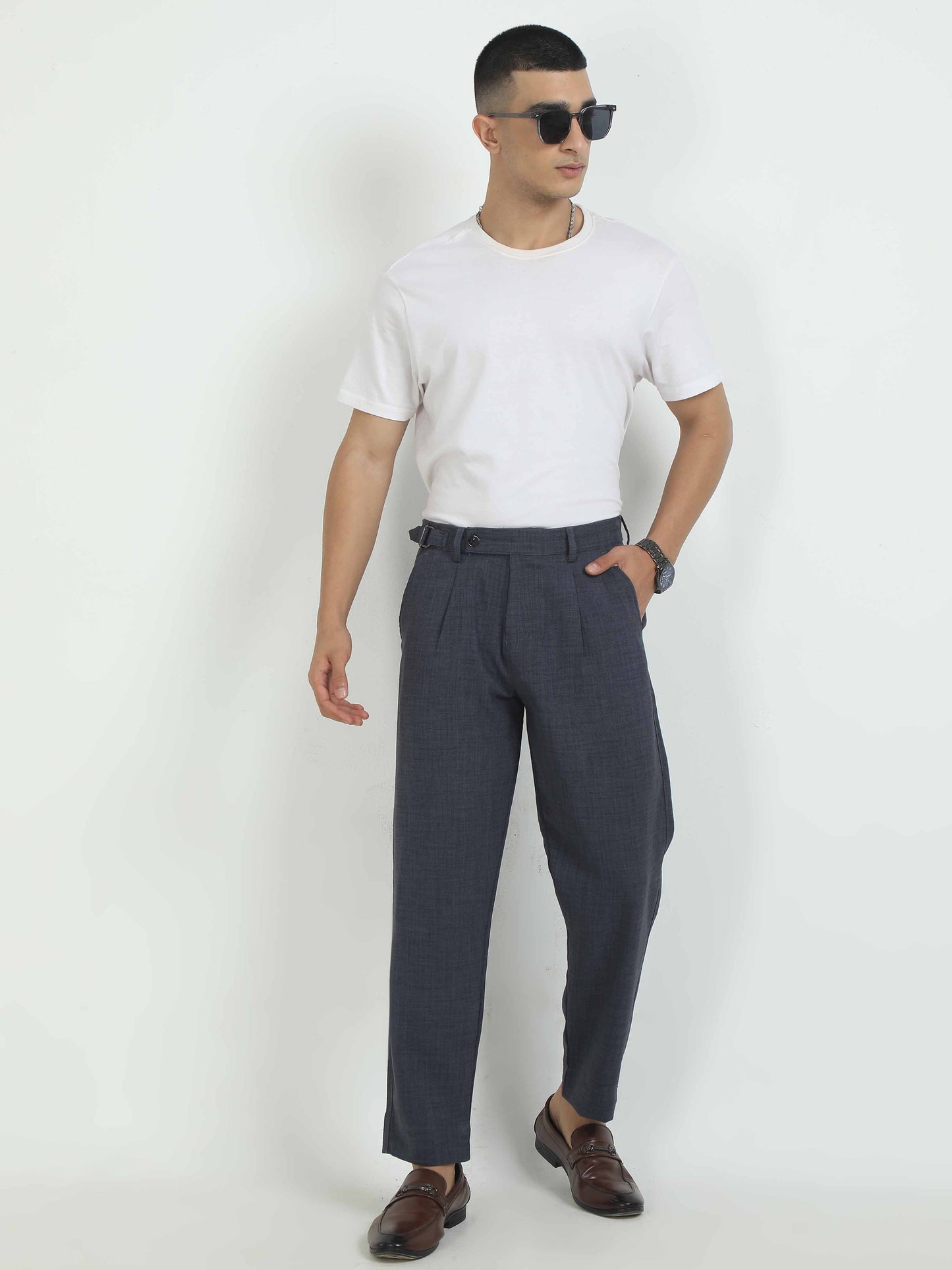 Men Air Linen Pants-Dk Grey