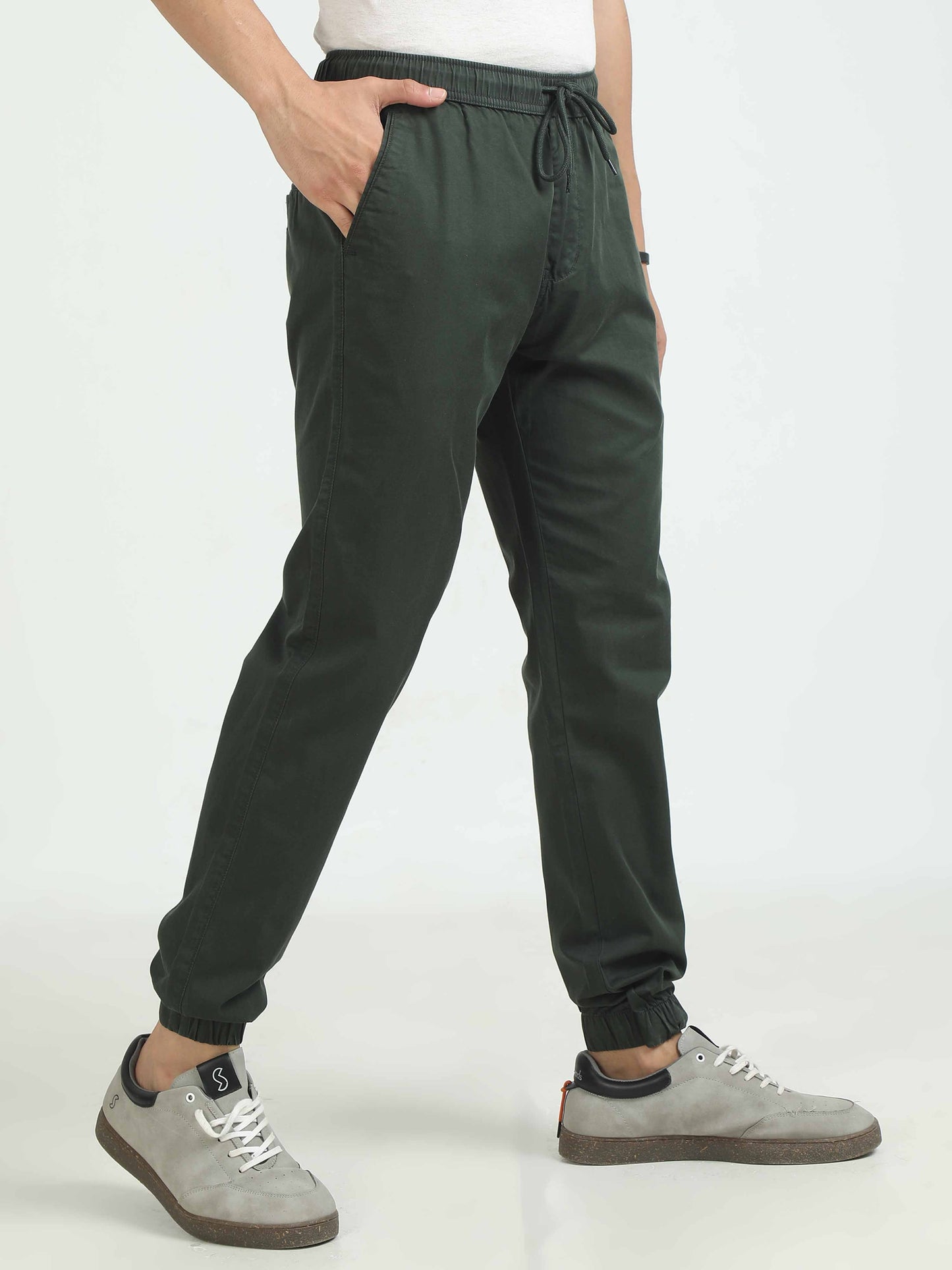 Men Air Joggers-Olive