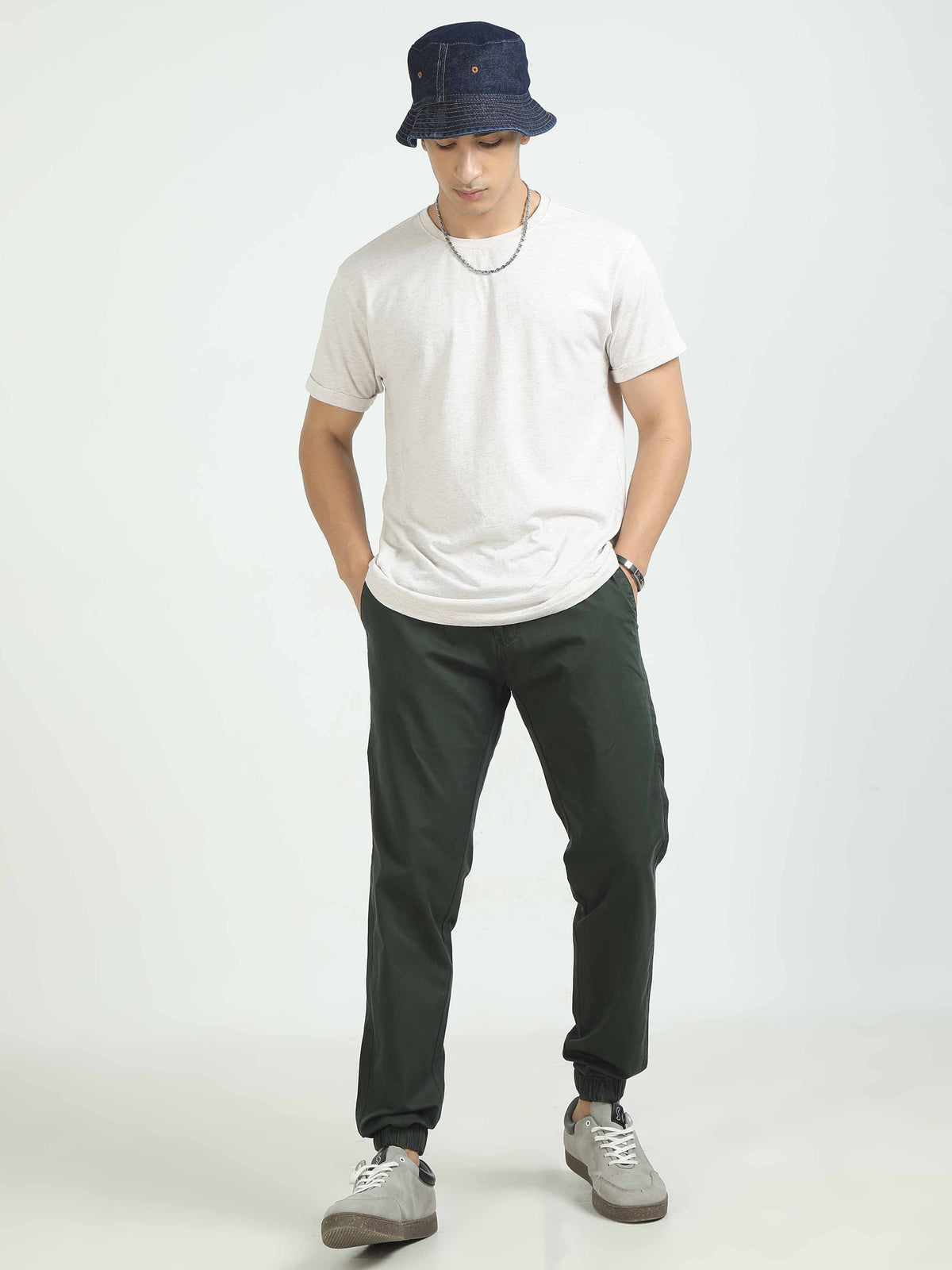 Men Air Joggers-Olive