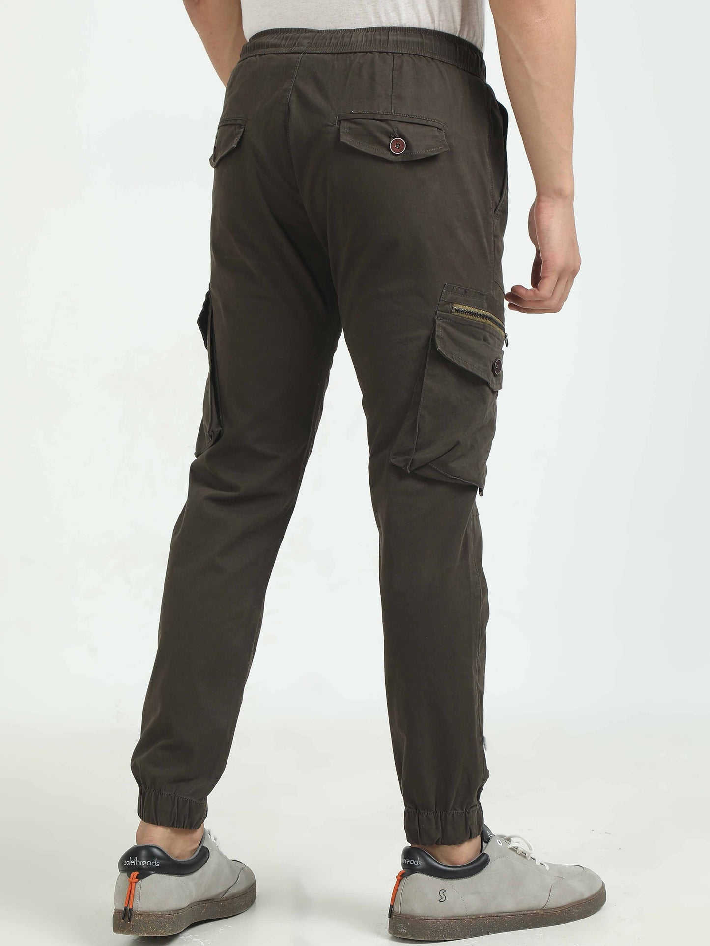 Men Zipper -Brown